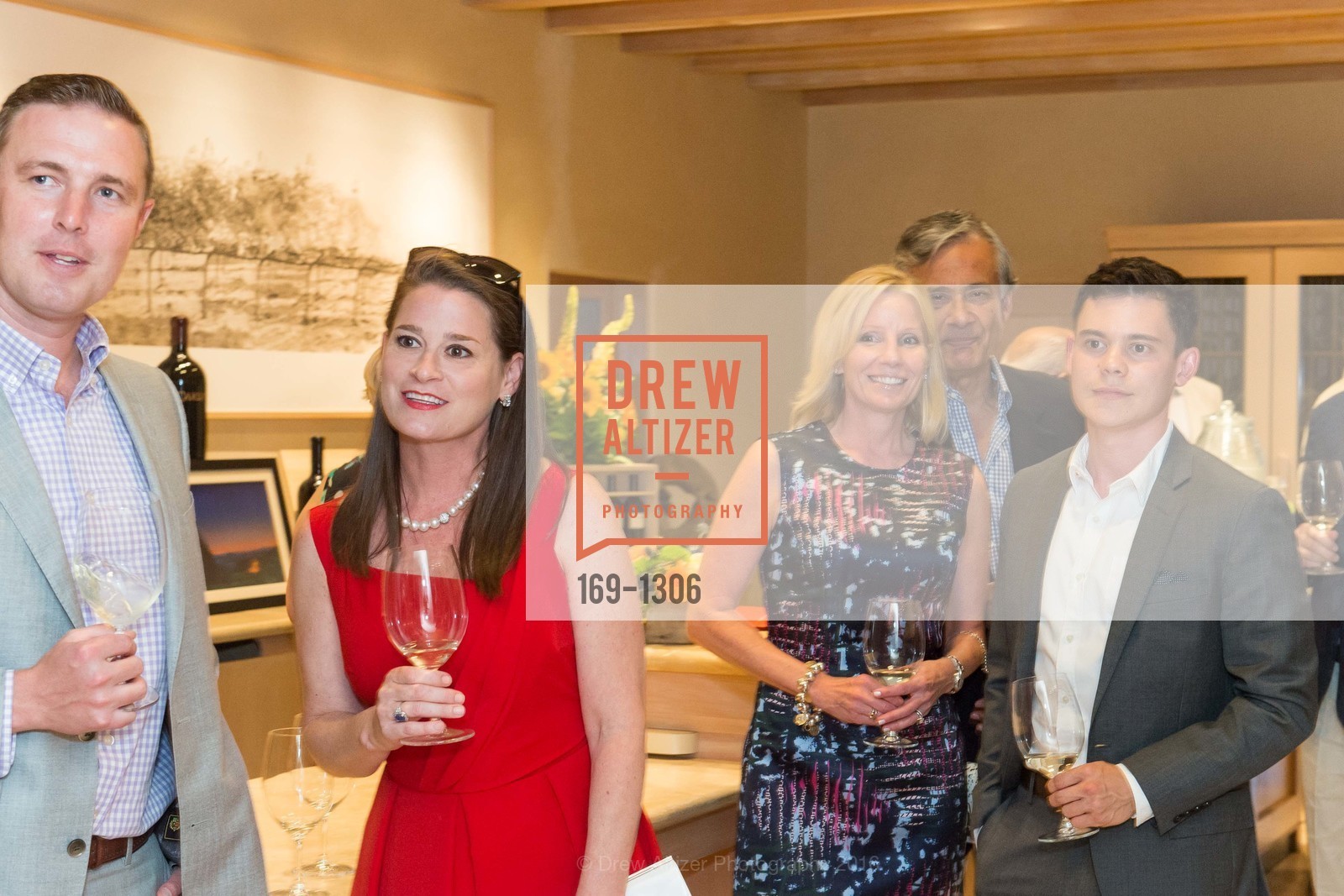 Claire Stull, Kathleen McIntosh, Michael Covarrubias, Cole Watanabe, Festival Napa Valley Founders Dinner at Cardinale Winery, 7600 St Helena Hwy, July 14th, 2016, Photo #169-1306 Claire Stull, Kathleen McIntosh, Michael Covarrubias, Cole Watanabe, Photo #169-1306