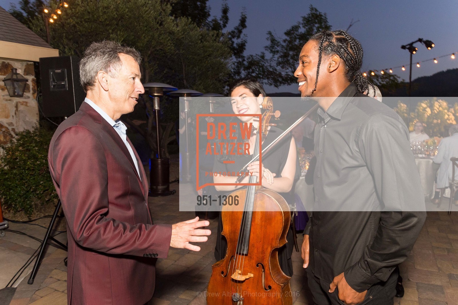 Rick Walker, Mariko Wyrick, Rom Prime Tyme Myles, Festival Napa Valley Founders Dinner at Cardinale Winery, 7600 St Helena Hwy, July 14th, 2016, Photo #951-1306 Rick Walker, Mariko Wyrick, Rom Prime Tyme Myles, Photo #951-1306