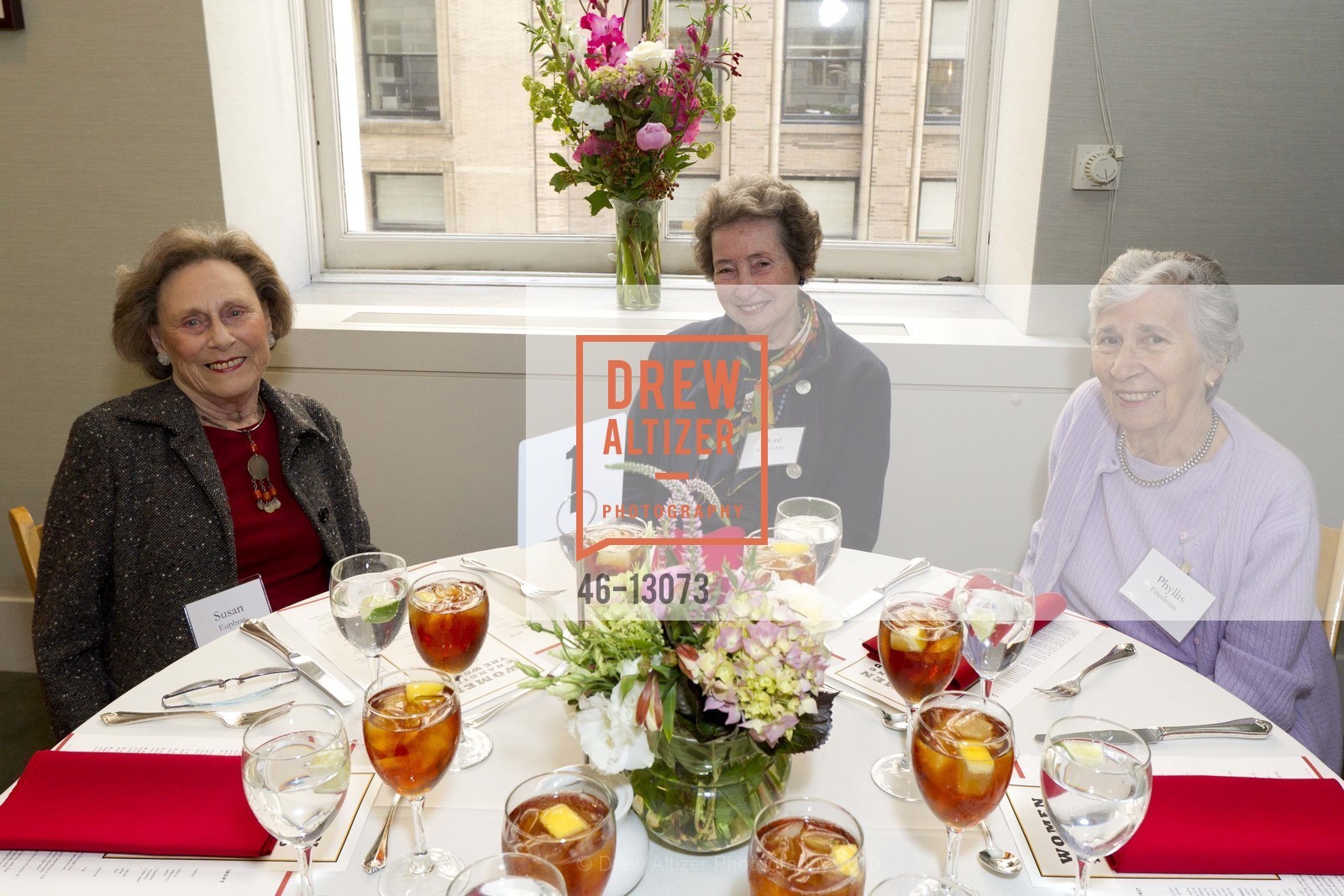 Susan Euphrat, Dore Selix Gabby, Phyllis Friedman, The San Francisco Foundation Women Changing the World Luncheon 2010, San Francisco Foundation, June 2nd, 2010, Photo #46-13073 Susan Euphrat, Dore Selix Gabby, Phyllis Friedman, Photo #46-13073