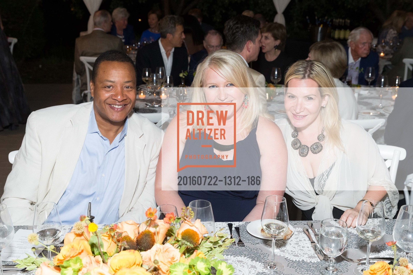 Vernon Norris, Sonia Tolbert, Michelle Fox, Festival Napa Valley Patron Dinner at The Culinary Institute of America, 2555 Main Street, July 22nd, 2016, Photo #20160722-1312-186 Vernon Norris, Sonia Tolbert, Michelle Fox, Photo #20160722-1312-186