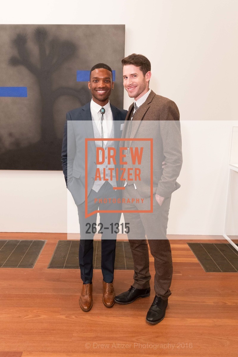 Claude Milligan, Nathan Ornell, Ed Ruscha and the Great American West Donor Opening Reception, July 14th, 2016, Photo #262-1315 Claude Milligan, Nathan Ornell, Photo #262-1315