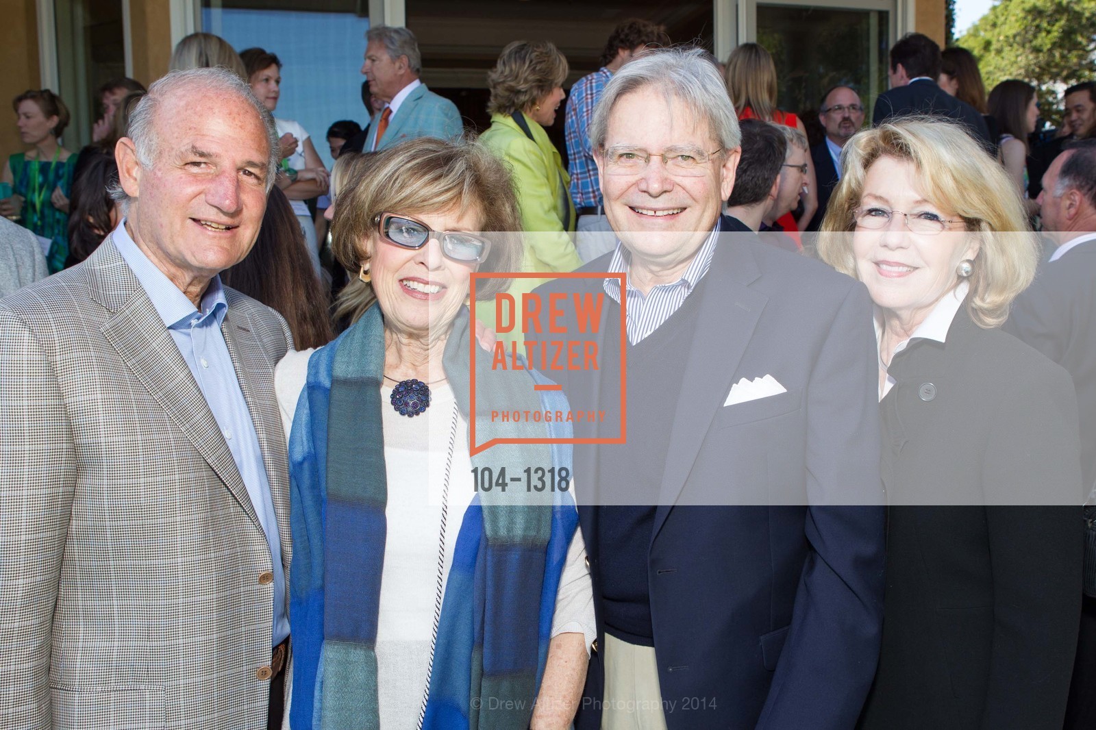 Rich Slavin, Sally Slavin, Anthony Guichard, Bev Guichard, Bay Area Lyme Foundation's LymeAid 2014, Portola Valley, CA 94028, April 27th, 2014, Photo #104-1318 Rich Slavin, Sally Slavin, Anthony Guichard, Bev Guichard, Photo #104-1318