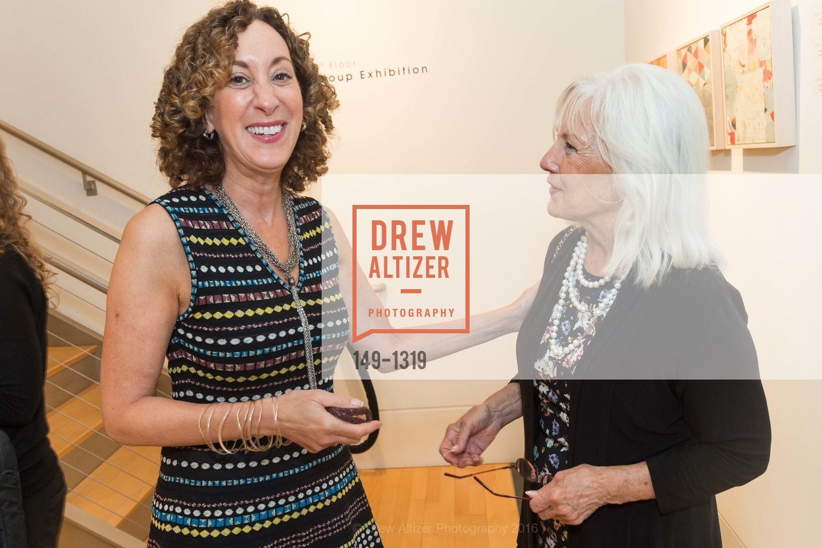 Susan Snyder, Arlene Inch, Pre-party for A Masked Ball to Unmask Domestic Violence, 341 Sutter St, July 20th, 2016, Photo #149-1319 Susan Snyder, Arlene Inch, Photo #149-1319