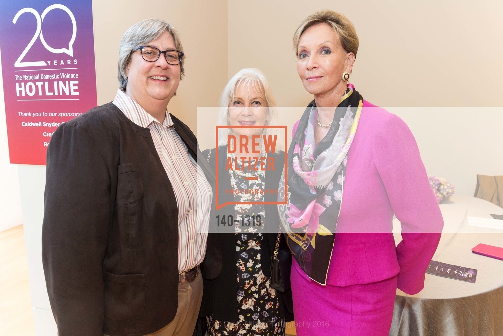 Mary Ben Ramsey, Arlene Inch, Sallie Huntting, Pre-party for A Masked Ball to Unmask Domestic Violence, 341 Sutter St, July 20th, 2016, Photo #140-1319 Mary Ben Ramsey, Arlene Inch, Sallie Huntting, Photo #140-1319