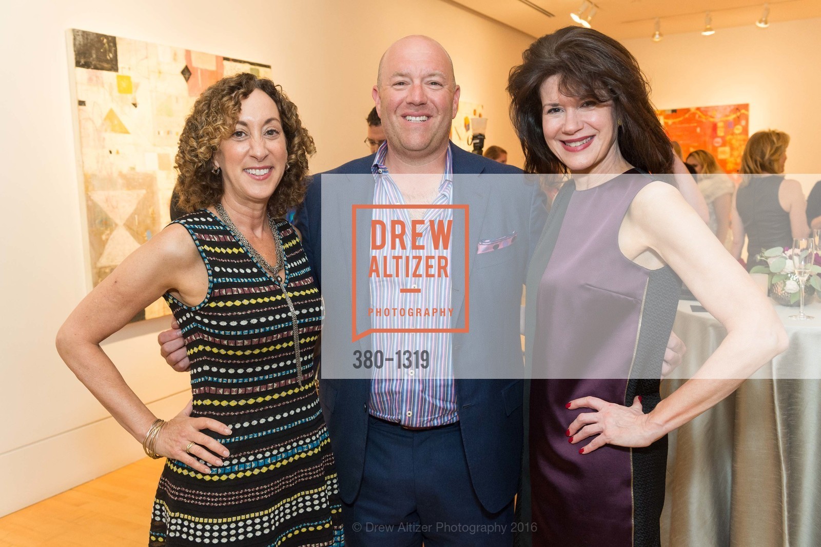 Susan Snyder, Phil Spiegel, Elaine Mellis, Pre-party for A Masked Ball to Unmask Domestic Violence, 341 Sutter St, July 20th, 2016, Photo #380-1319 Susan Snyder, Phil Spiegel, Elaine Mellis, Photo #380-1319
