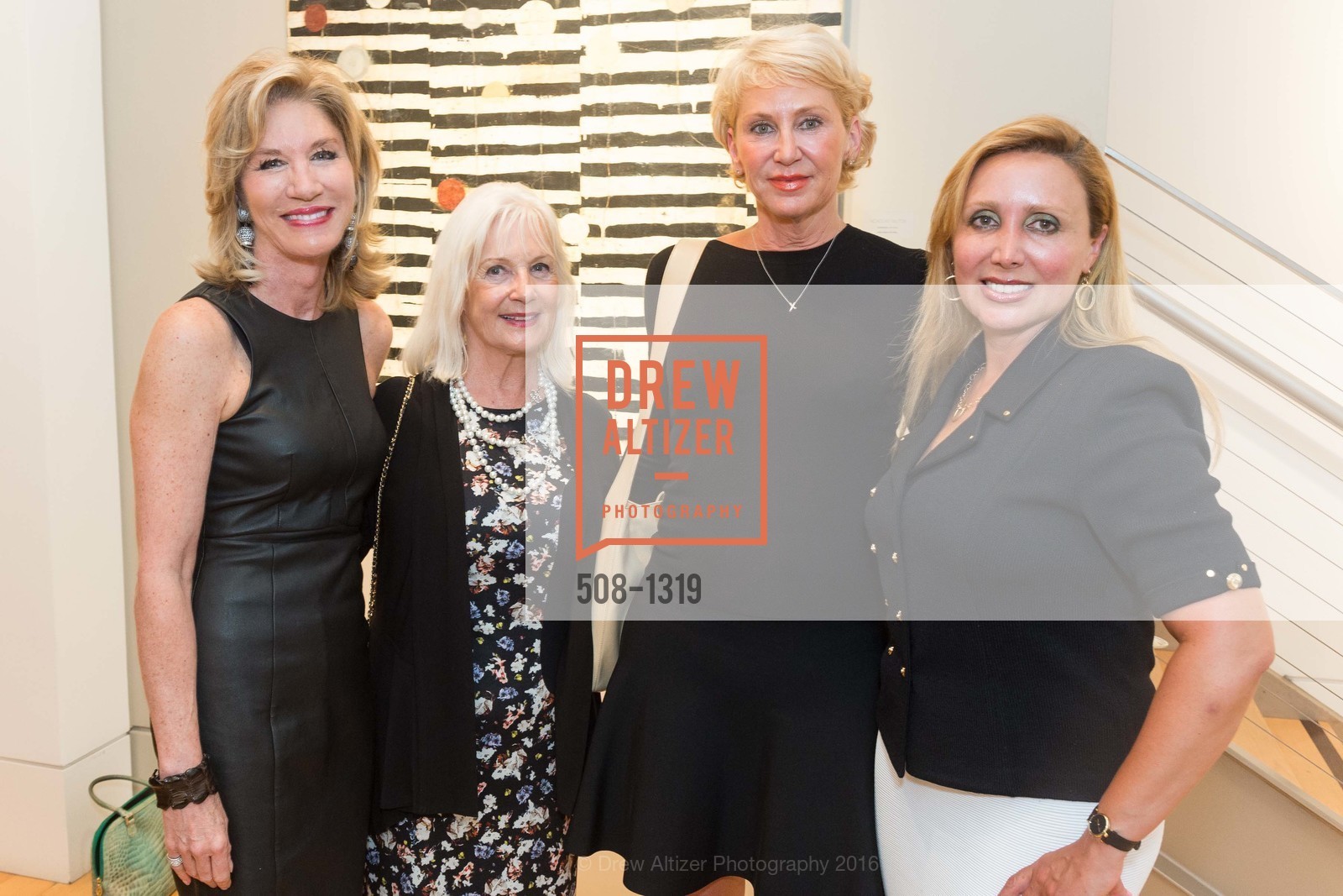 Mary Poland, Arlene Inch, Jill Pietrowiak, Nooshin Mamzoohin, Pre-party for A Masked Ball to Unmask Domestic Violence, 341 Sutter St, July 20th, 2016, Photo #508-1319 Mary Poland, Arlene Inch, Jill Pietrowiak, Nooshin Mamzoohin, Photo #508-1319
