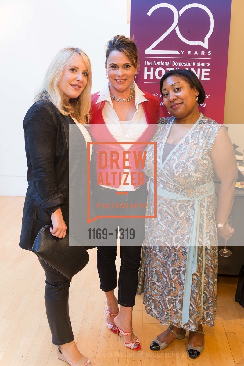 Autumn O'Keefe, Teresa Rodriguez, Gwyneth Borden, Pre-party for A Masked Ball to Unmask Domestic Violence, Caldwell Snyder Gallery. 341 Sutter St, July 20th, 2016