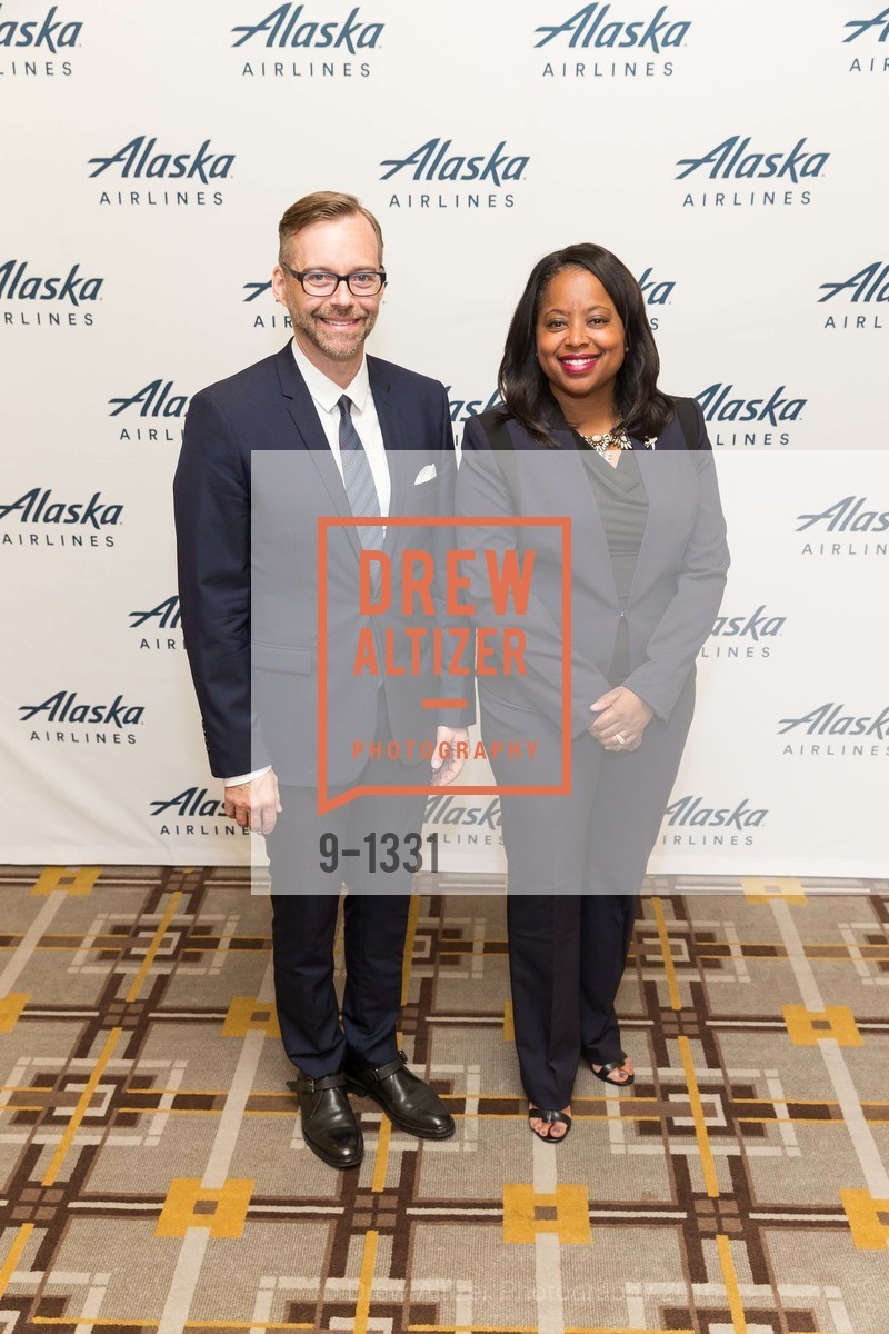 Roger Nyhus, Shaunta Hyde, Alaska Airlines Community Reception, Four Season Hotel. 757 Market Street, August 2nd, 2016, Photo #9-1331 Roger Nyhus, Shaunta Hyde, Photo #9-1331