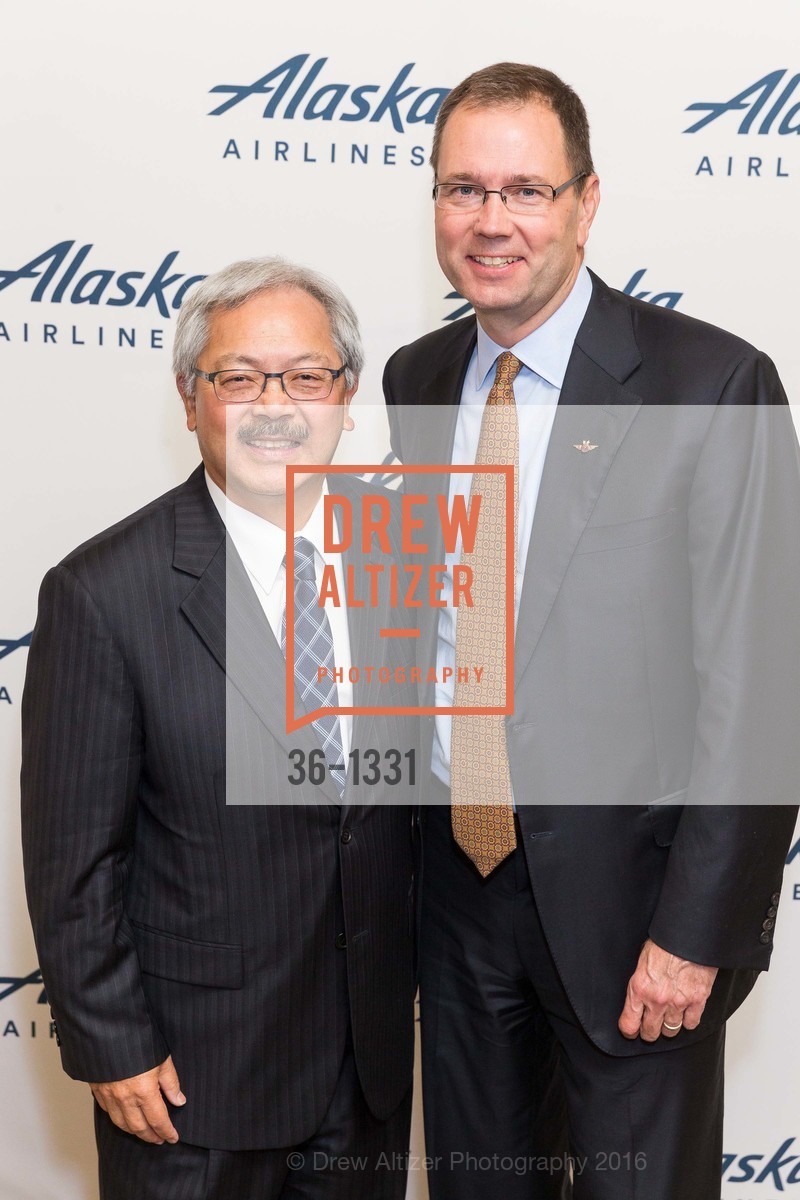 Ed Lee, Brad Tilden, Alaska Airlines Community Reception, Four Season Hotel. 757 Market Street, August 2nd, 2016