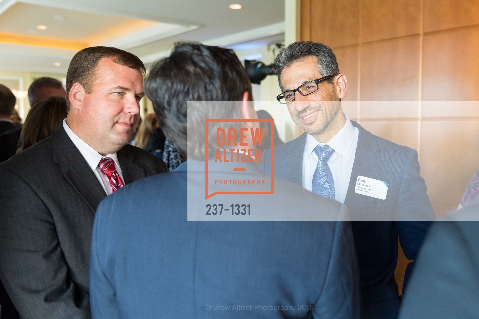 Peter Hunt, Ben Minicucci, Alaska Airlines Community Reception, Four Season Hotel. 757 Market Street, August 2nd, 2016, Photo #237-1331 Peter Hunt, Ben Minicucci, Photo #237-1331