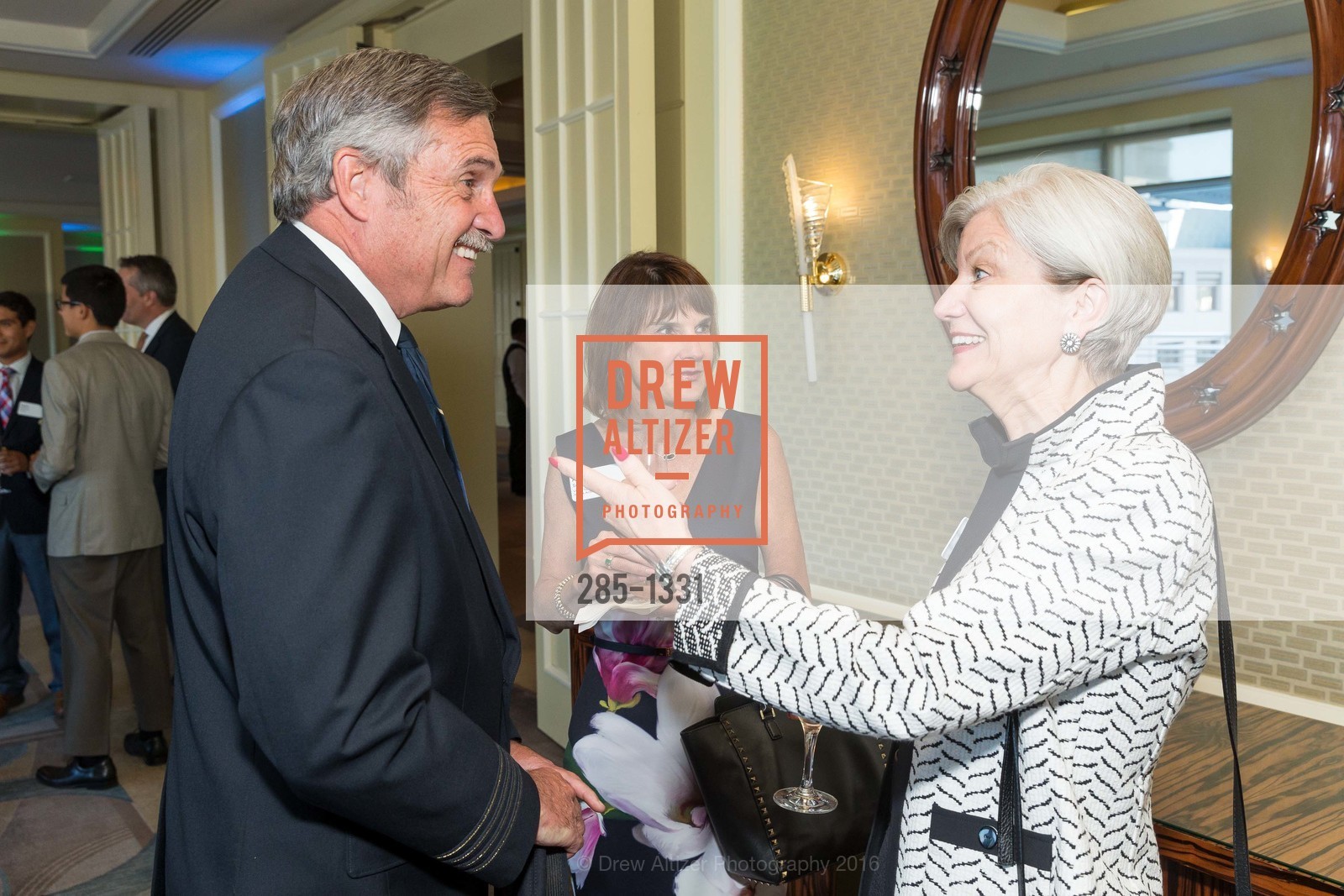 Andy Schneider, Patty Bedient, Alaska Airlines Community Reception, Four Season Hotel. 757 Market Street, August 2nd, 2016, Photo #285-1331 Andy Schneider, Patty Bedient, Photo #285-1331