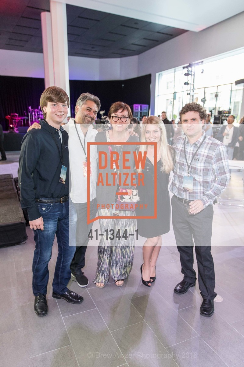 Riley Lyman, Hooman Khalili, Sarah Clark, John Lyman, Tesla San Francisco Store Opening VIP Event, 999 Van Ness Ave, San Francisco, CA 94109. 999 Van Ness Ave, San Francisco, CA 94109, August 9th, 2016, Photo #41-1344-1 Riley Lyman, Hooman Khalili, Sarah Clark, John Lyman, Photo #41-1344-1