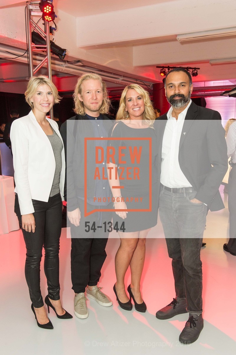 Krystin Munson, Chester Chipperfield, Kasey Krape, Ganesh Srivats, Tesla San Francisco Store Opening VIP Event, 999 Van Ness Ave, San Francisco, CA 94109. 999 Van Ness Ave, San Francisco, CA 94109, August 9th, 2016, Photo #54-1344 Krystin Munson, Chester Chipperfield, Kasey Krape, Ganesh Srivats, Photo #54-1344
