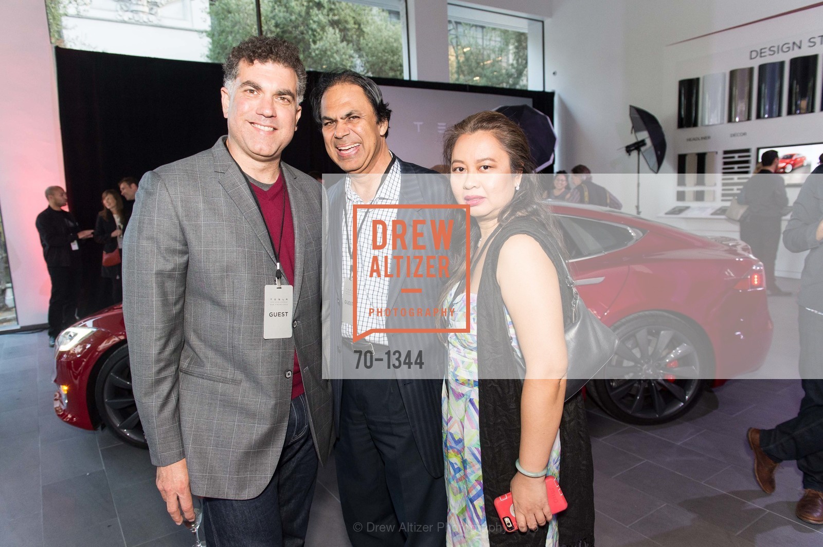 Kevin Ponti, Patrick Dalal, Catharina Lee, Tesla San Francisco Store Opening VIP Event, 999 Van Ness Ave, San Francisco, CA 94109. 999 Van Ness Ave, San Francisco, CA 94109, August 9th, 2016, Photo #70-1344 Kevin Ponti, Patrick Dalal, Catharina Lee, Photo #70-1344
