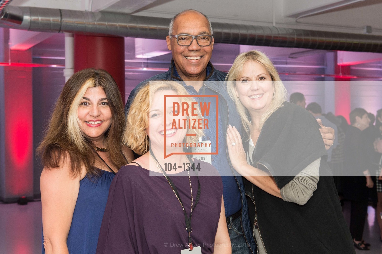 Mindy Levine, Monica Barrows, Dan Johnson, Kim Thompson, Tesla San Francisco Store Opening VIP Event, 999 Van Ness Ave, San Francisco, CA 94109. 999 Van Ness Ave, San Francisco, CA 94109, August 9th, 2016, Photo #104-1344 Mindy Levine, Monica Barrows, Dan Johnson, Kim Thompson, Photo #104-1344