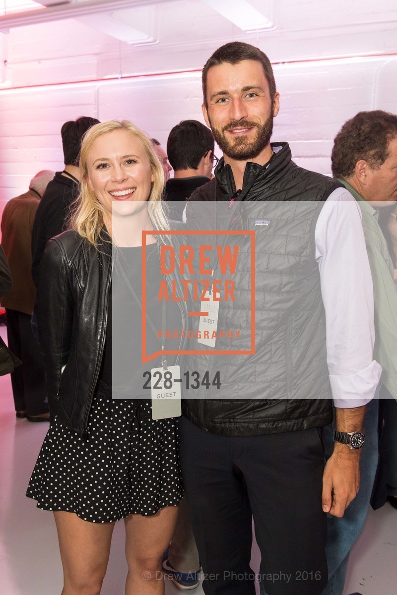 Katherine Arnett, Andrew Cornelia, Tesla San Francisco Store Opening VIP Event, 999 Van Ness Ave, San Francisco, CA 94109. 999 Van Ness Ave, San Francisco, CA 94109, August 9th, 2016, Photo #228-1344 Katherine Arnett, Andrew Cornelia, Photo #228-1344