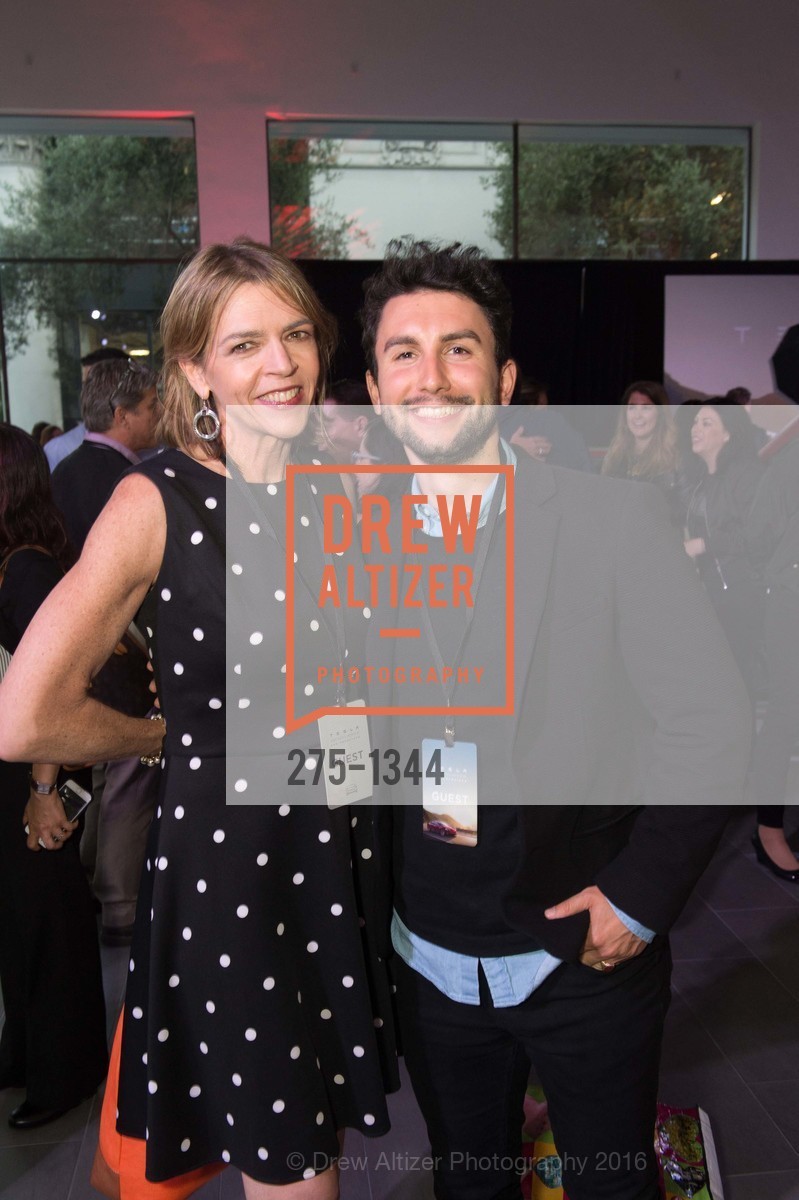 Beth Schnitzer, Stephen Loukellis, Tesla San Francisco Store Opening VIP Event, 999 Van Ness Ave, San Francisco, CA 94109. 999 Van Ness Ave, San Francisco, CA 94109, August 9th, 2016, Photo #275-1344 Beth Schnitzer, Stephen Loukellis, Photo #275-1344