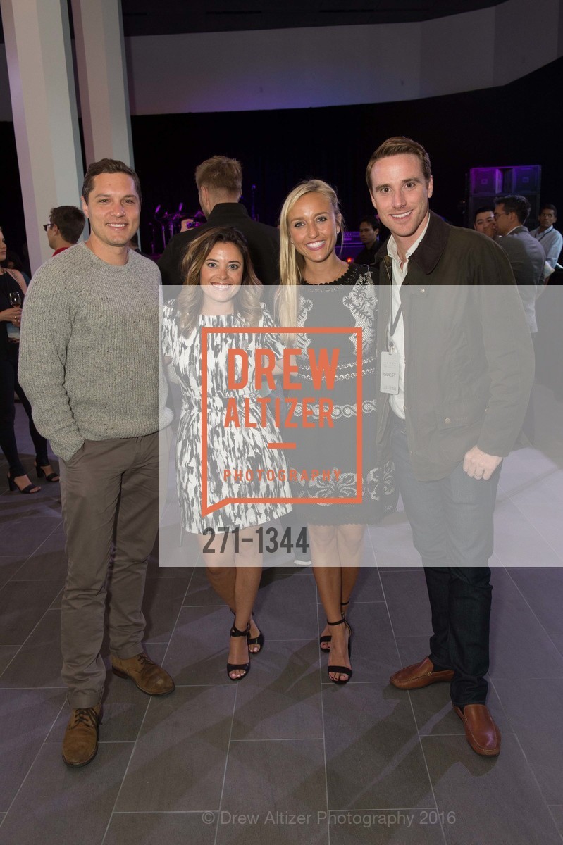 Andrew Rey, Danielle Lutwin, Courtney Winger, Johnny Organ, Tesla San Francisco Store Opening VIP Event, 999 Van Ness Ave, San Francisco, CA 94109. 999 Van Ness Ave, San Francisco, CA 94109, August 9th, 2016, Photo #271-1344 Andrew Rey, Danielle Lutwin, Courtney Winger, Johnny Organ, Photo #271-1344