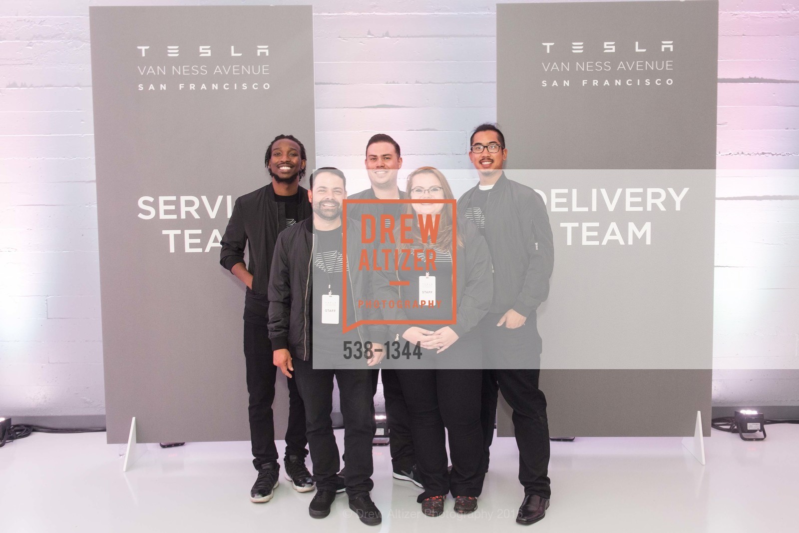 Miguel Ball, Matt Coluccl, Daniel Rodriquez, Samantha Berry, Stephen Tong, Tesla San Francisco Store Opening VIP Event, 999 Van Ness Ave, San Francisco, CA 94109. 999 Van Ness Ave, San Francisco, CA 94109, August 9th, 2016, Photo #538-1344 Miguel Ball, Matt Coluccl, Daniel Rodriquez, Samantha Berry, Stephen Tong, Photo #538-1344