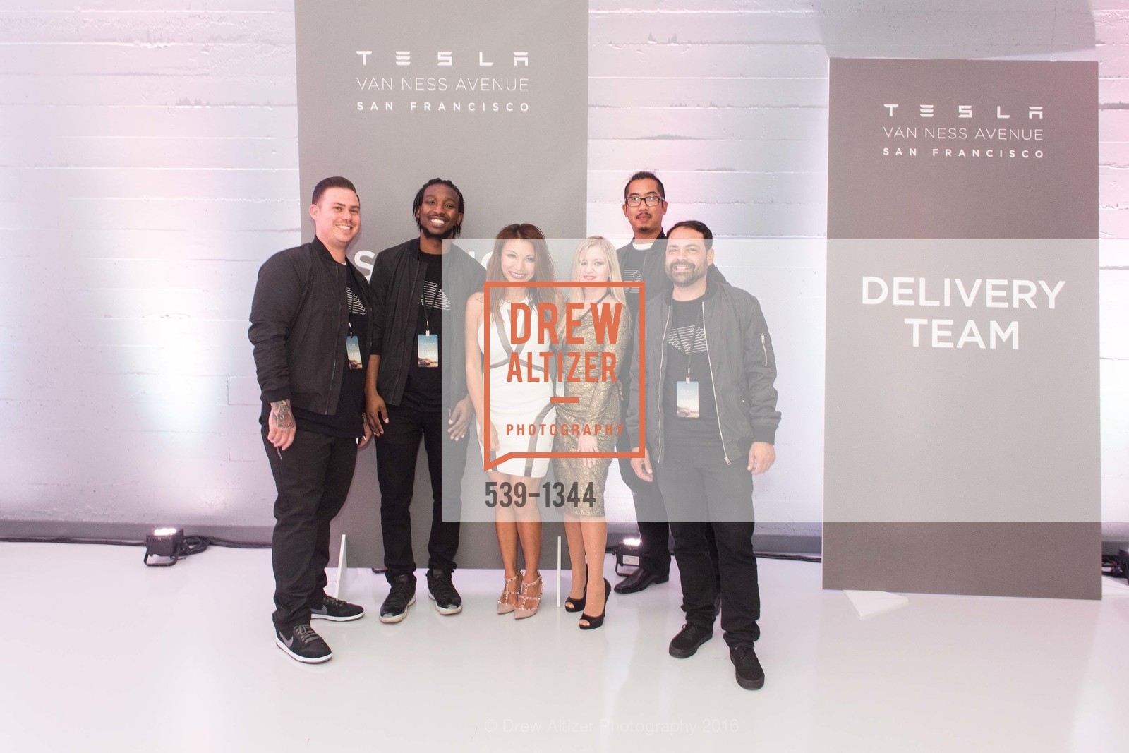 Miguel Ball, Matt Coluccl, Daniel Rodriquez, Julie Hall, Stephen Tong, Tesla San Francisco Store Opening VIP Event, 999 Van Ness Ave, San Francisco, CA 94109. 999 Van Ness Ave, San Francisco, CA 94109, August 9th, 2016, Photo #539-1344 Miguel Ball, Matt Coluccl, Daniel Rodriquez, Julie Hall, Stephen Tong, Photo #539-1344