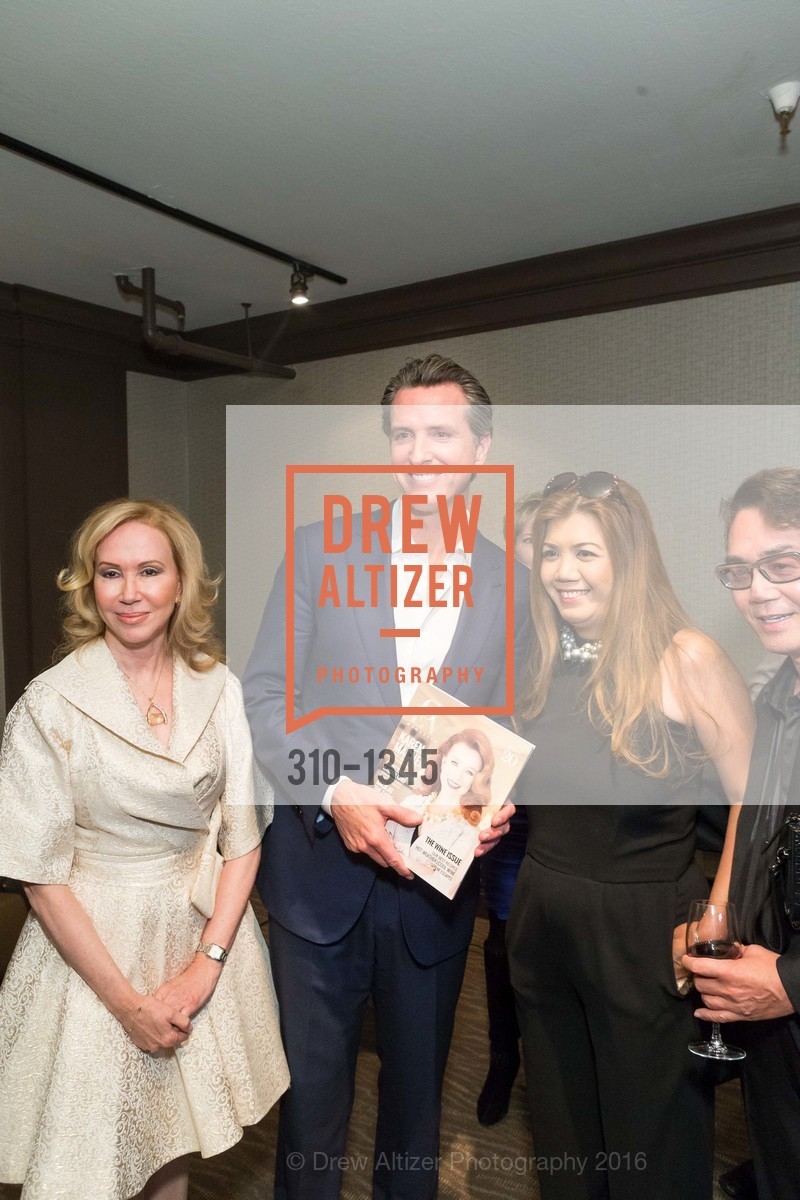 Sophie Azouaou, Gavin Newsom, Kaye Cloutman, REAF Underwriters Pre Gala Party with Lt. Governor Gavin Newsom, E&O Kitchen and Bar. 314 Sutter St, San Francisco, CA 94108, August 9th, 2016, Photo #310-1345 Sophie Azouaou, Gavin Newsom, Kaye Cloutman, Photo #310-1345