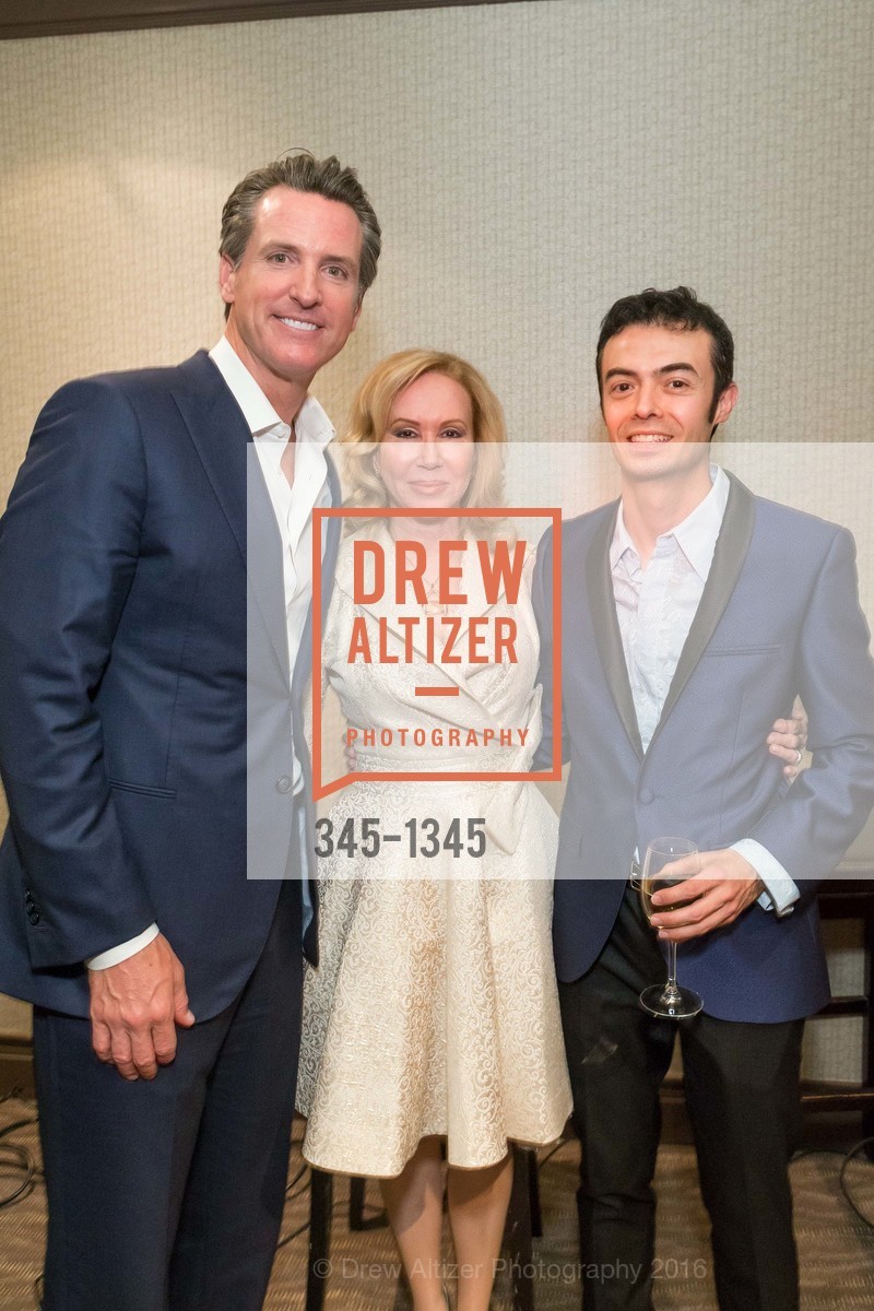 Gavin Newsom, Sophie Azouaou, Orkut Buyukkokten, REAF Underwriters Pre Gala Party with Lt. Governor Gavin Newsom, E&O Kitchen and Bar. 314 Sutter St, San Francisco, CA 94108, August 9th, 2016, Photo #345-1345 Gavin Newsom, Sophie Azouaou, Orkut Buyukkokten, Photo #345-1345
