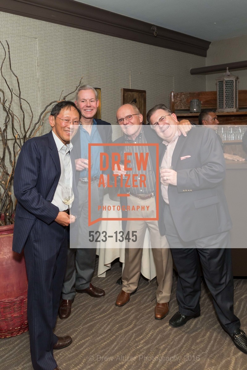 James Boey, Jeff Nigh, Bob Highsmith, Norm Vito, REAF Underwriters Pre Gala Party with Lt. Governor Gavin Newsom, E&O Kitchen and Bar. 314 Sutter St, San Francisco, CA 94108, August 9th, 2016, Photo #523-1345 James Boey, Jeff Nigh, Bob Highsmith, Norm Vito, Photo #523-1345