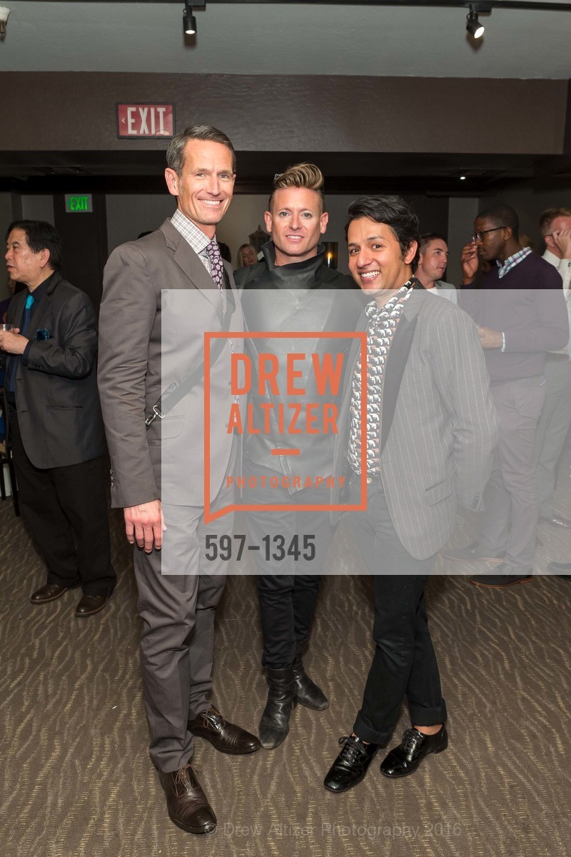 Thomas Murray, Patric Gallineaux, Sam Oliveros, REAF Underwriters Pre Gala Party with Lt. Governor Gavin Newsom, E&O Kitchen and Bar. 314 Sutter St, San Francisco, CA 94108, August 9th, 2016, Photo #597-1345 Thomas Murray, Patric Gallineaux, Sam Oliveros, Photo #597-1345