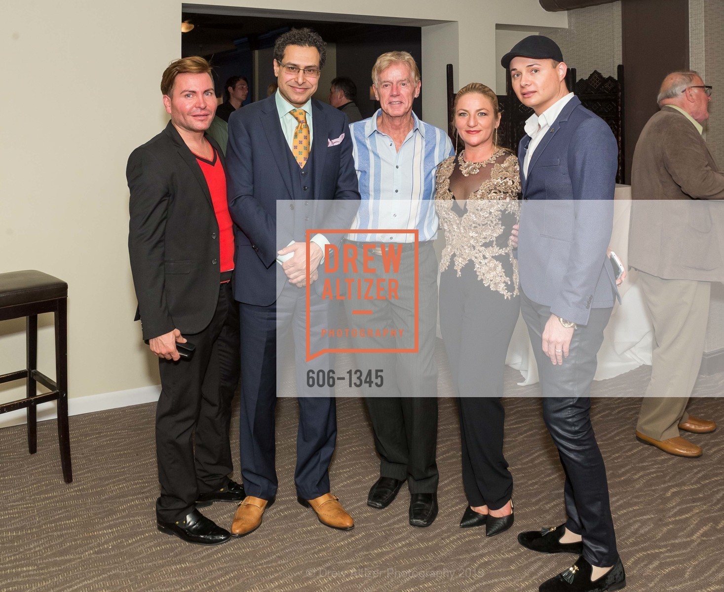 Ronnie Osorio, Ken Henderson, Ana Ortega, Umberto Garibay, REAF Underwriters Pre Gala Party with Lt. Governor Gavin Newsom, E&O Kitchen and Bar. 314 Sutter St, San Francisco, CA 94108, August 9th, 2016, Photo #606-1345 Ronnie Osorio, Ken Henderson, Ana Ortega, Umberto Garibay, Photo #606-1345