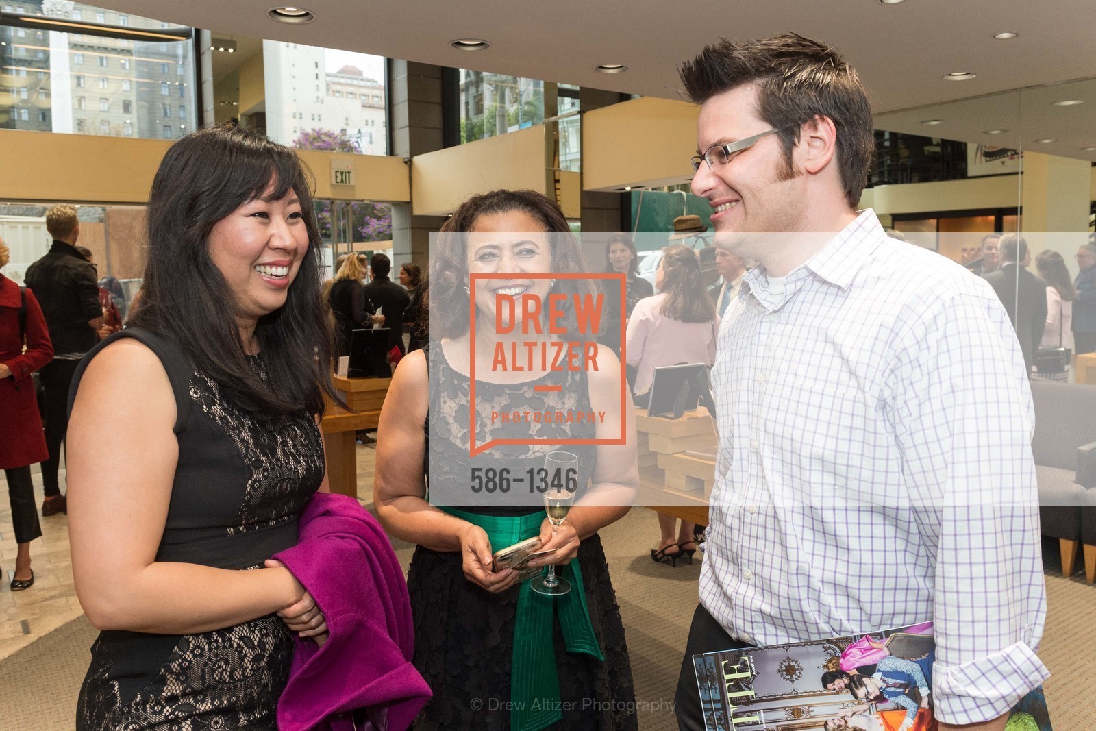 Christina Choi, Ana Morales, Ethan Wood, Fashion Fights Arthritis - Launch Party, JAKE. 619 Sansome St, San Francisco, CA 94111, Photo #586-1346 Christina Choi, Ana Morales, Ethan Wood, Photo #586-1346