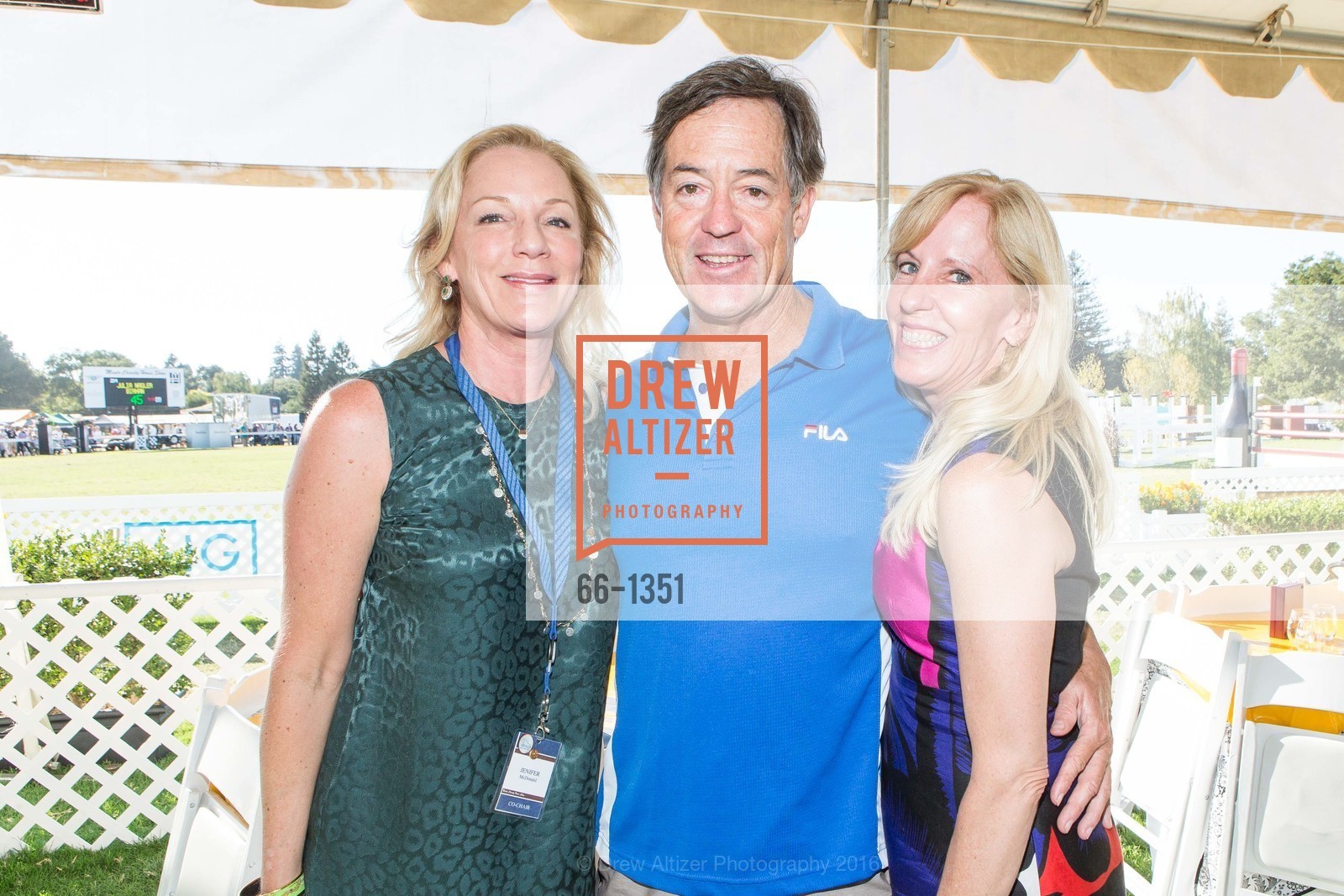 Jenifer McDonald, David Statsny, Sue Sadlier, Menlo Charity Horse Show- Bently and ELLA pre-Grand Prix party, Menlo Circus Club, August 13th, 2016, Photo #66-1351 Jenifer McDonald, David Statsny, Sue Sadlier, Photo #66-1351