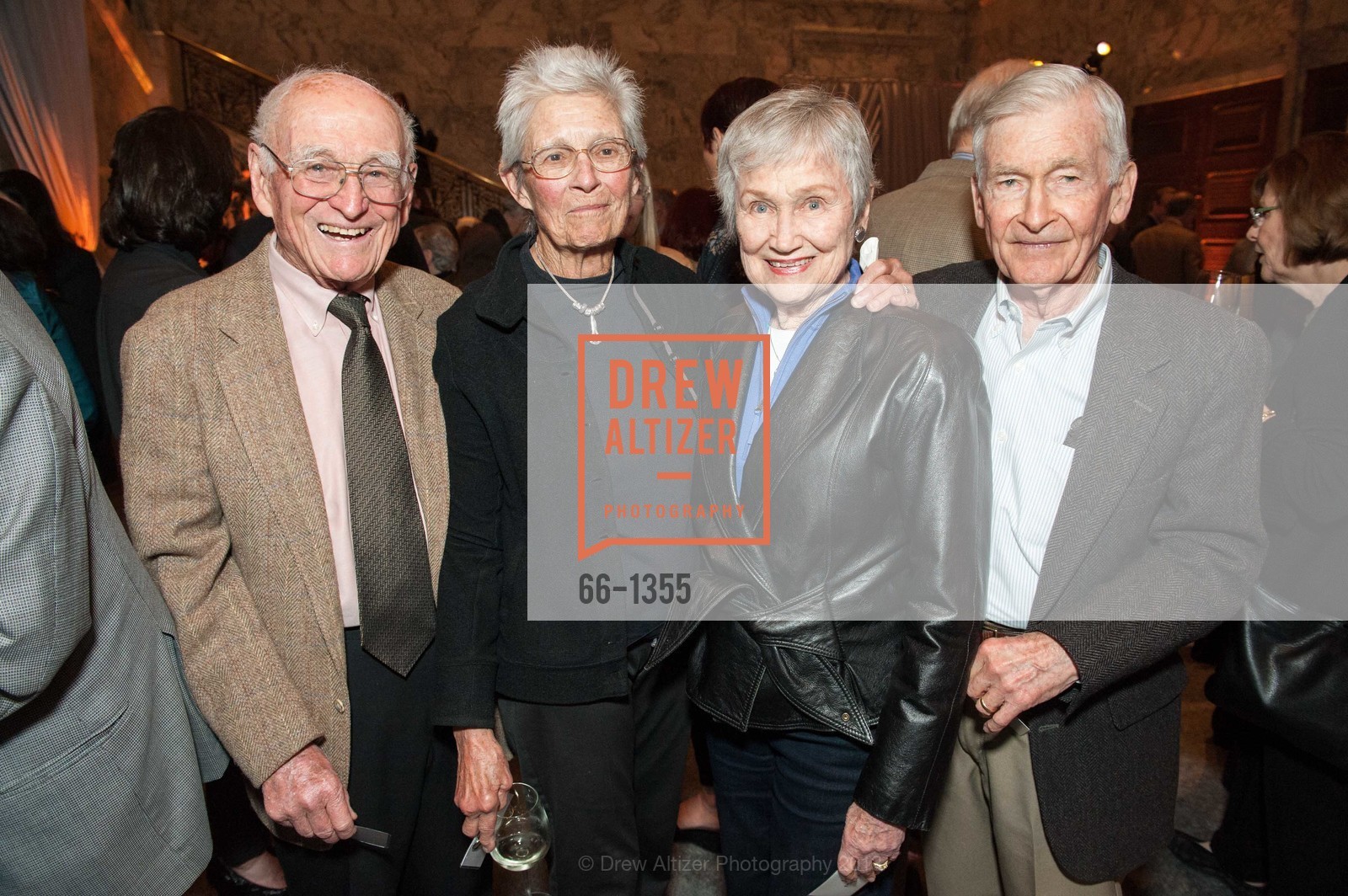 Dexter Hake, Carol Hake, Joan Merchant, Al Merchant, SFMOMA and Cantor Arts Center Opening Reception, Cantor Arts Center. 328 Lomita Dr, November 12th, 2013, Photo #66-1355 Dexter Hake, Carol Hake, Joan Merchant, Al Merchant, Photo #66-1355