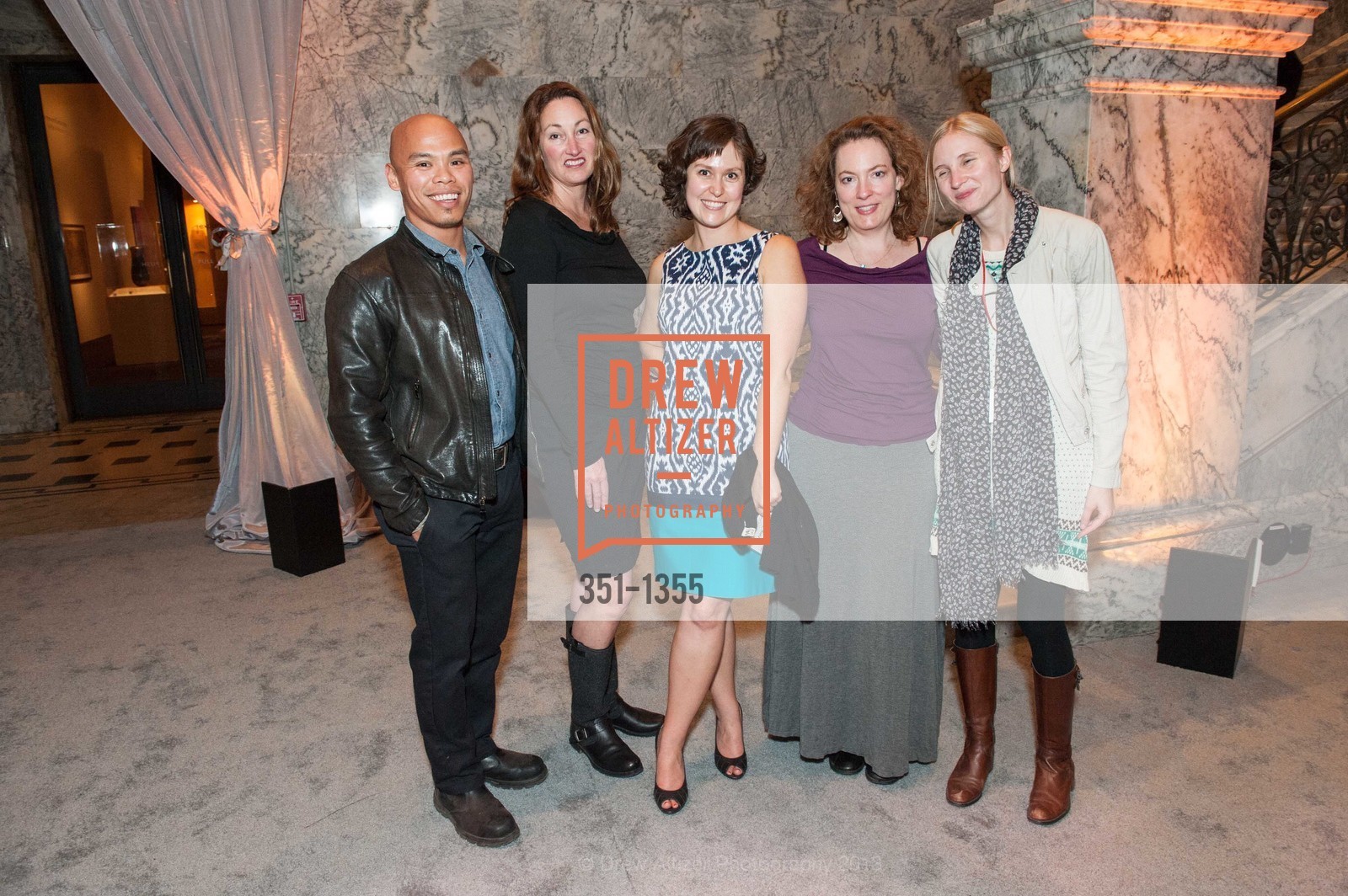 Ray Madarang, Lauren Bronnar, Jenny Daley, Shannon Doran, Caitlin Johnson, SFMOMA and Cantor Arts Center Opening Reception, Cantor Arts Center. 328 Lomita Dr, November 12th, 2013, Photo #351-1355 Ray Madarang, Lauren Bronnar, Jenny Daley, Shannon Doran, Caitlin Johnson, Photo #351-1355