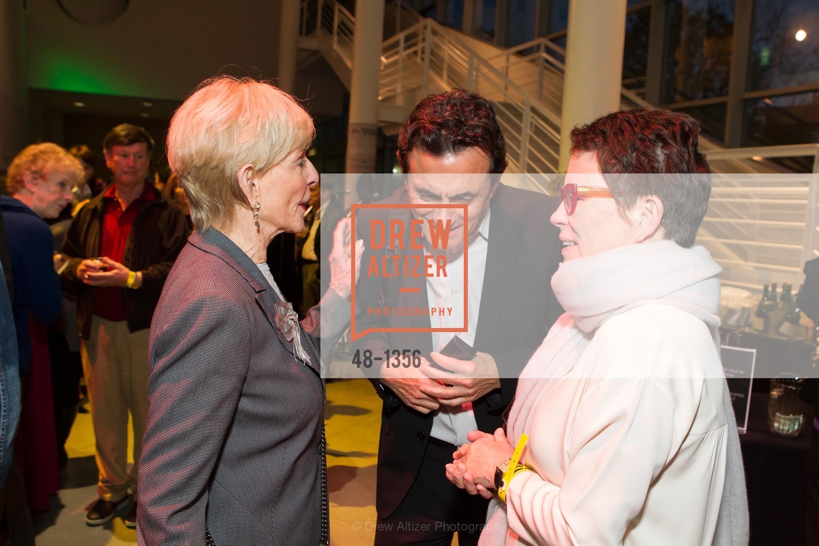 Shirley Davis, Neal Benezra, Maria Makela, SFMOMA and YBCA Celebrate Opening of Public Intimacy, Yerba Buena Center for the Arts. 701 Mission Street, Photo #48-1356 Shirley Davis, Neal Benezra, Maria Makela, Photo #48-1356