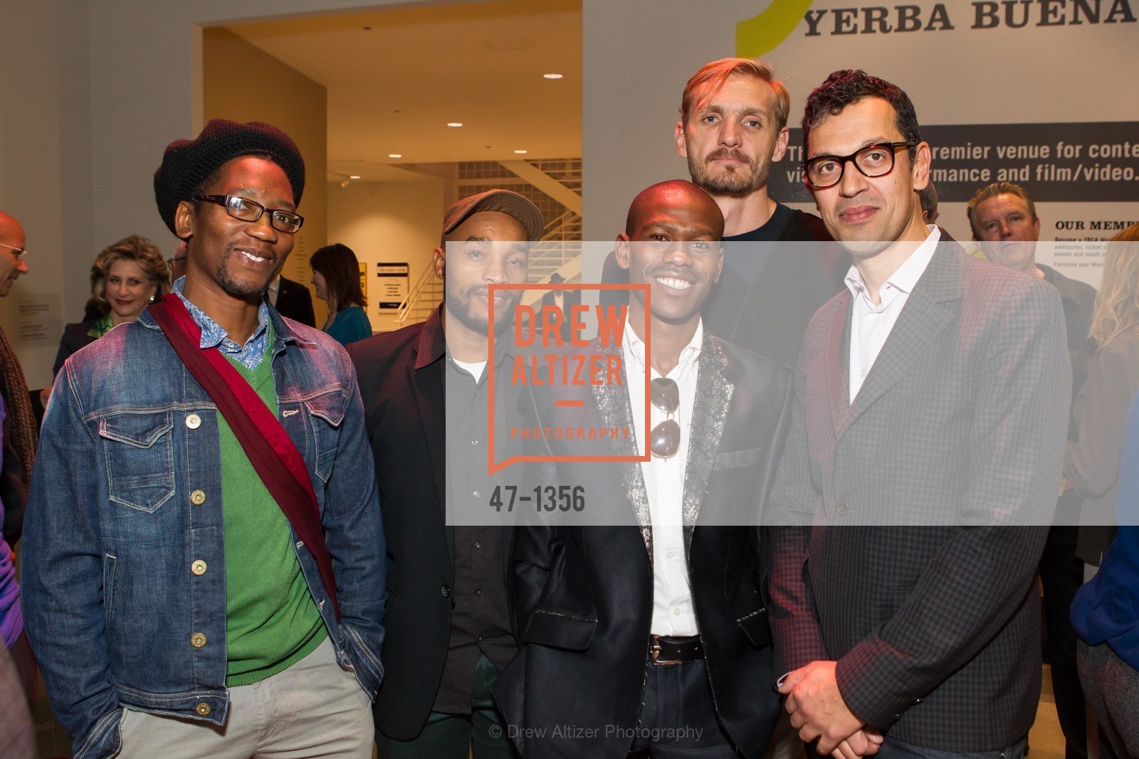 Sello Pesa, Humphrey Maleka, Erian Ntsmpu, Vaughn Sadie, Dominic Willston, SFMOMA and YBCA Celebrate Opening of Public Intimacy, Yerba Buena Center for the Arts. 701 Mission Street, Photo #47-1356 Sello Pesa, Humphrey Maleka, Erian Ntsmpu, Vaughn Sadie, Dominic Willston, Photo #47-1356