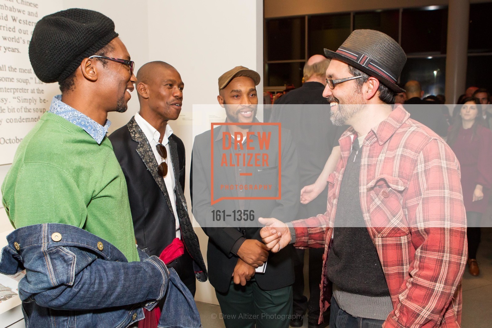 Sello Pesa, Erin Ntsmpu, Humphrey Maleka, Juan Carlos Quiintana, SFMOMA and YBCA Celebrate Opening of Public Intimacy, Yerba Buena Center for the Arts. 701 Mission Street, Photo #161-1356 Sello Pesa, Erin Ntsmpu, Humphrey Maleka, Juan Carlos Quiintana, Photo #161-1356