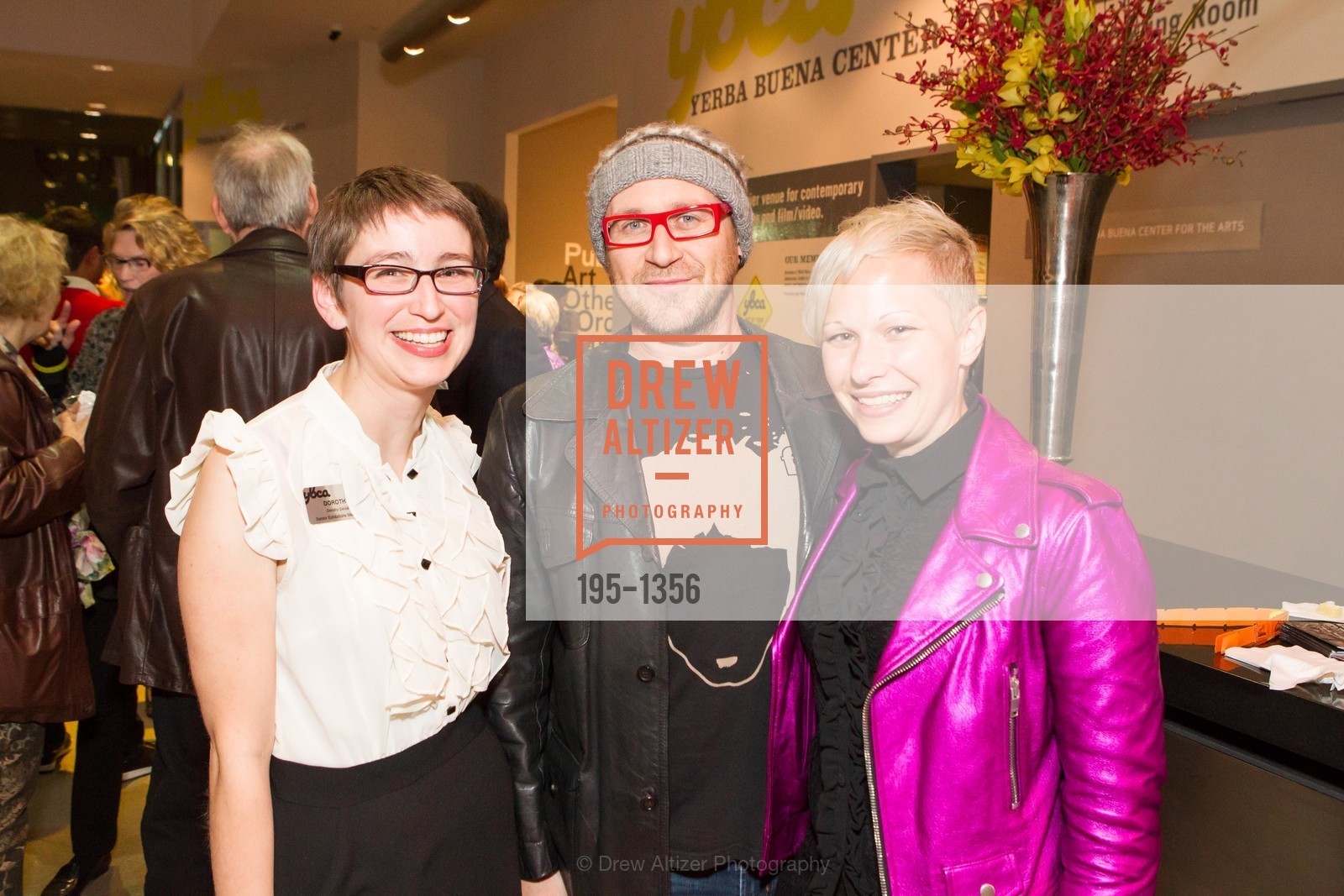 Dorothy Davila, Mattia Verzella, Carissa Barrett, SFMOMA and YBCA Celebrate Opening of Public Intimacy, Yerba Buena Center for the Arts. 701 Mission Street, Photo #195-1356 Dorothy Davila, Mattia Verzella, Carissa Barrett, Photo #195-1356