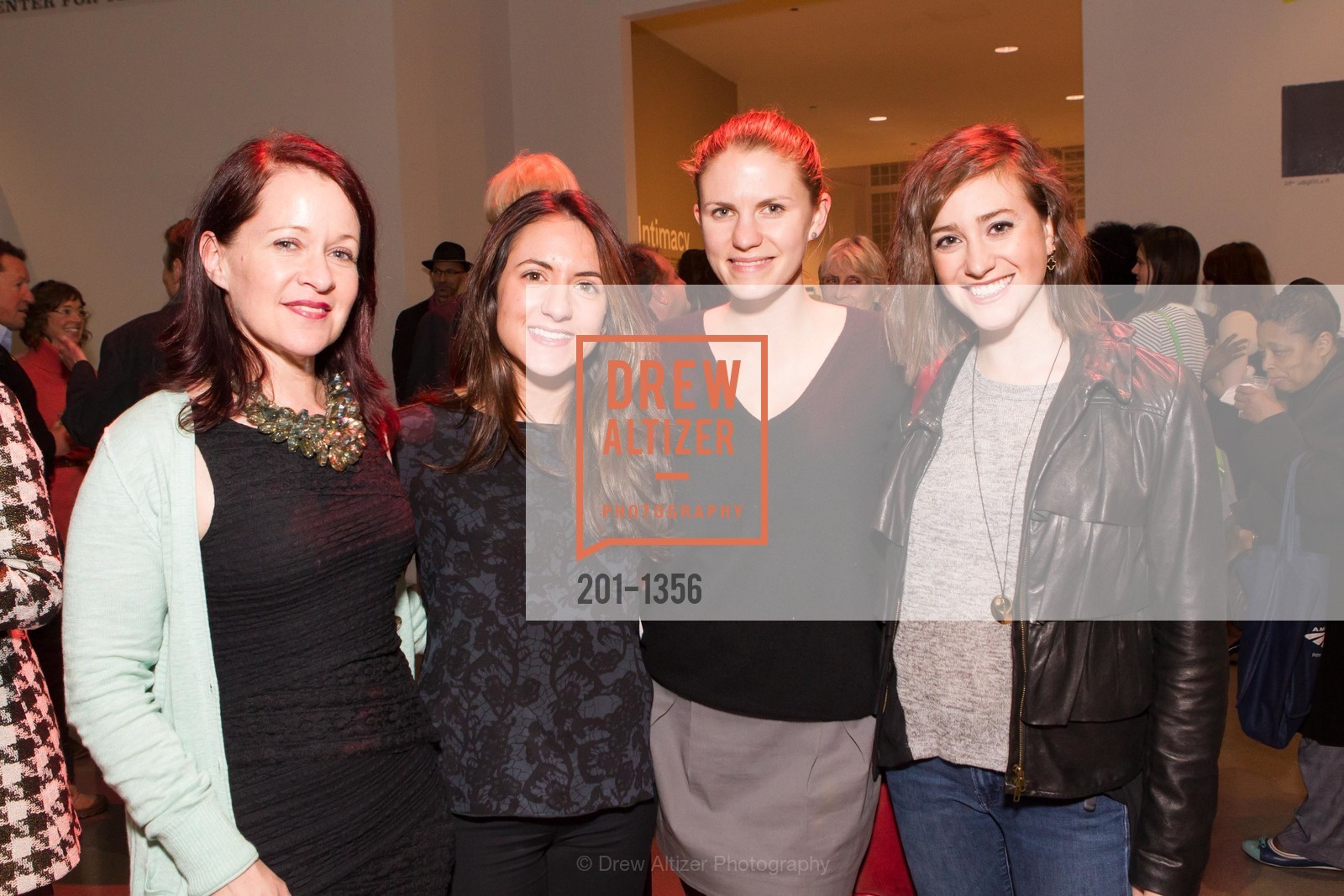 Deborah Cullinan, Sonni Bendetson, Jessie Chamberlin, Julia Baron, SFMOMA and YBCA Celebrate Opening of Public Intimacy, Yerba Buena Center for the Arts. 701 Mission Street, Photo #201-1356 Deborah Cullinan, Sonni Bendetson, Jessie Chamberlin, Julia Baron, Photo #201-1356