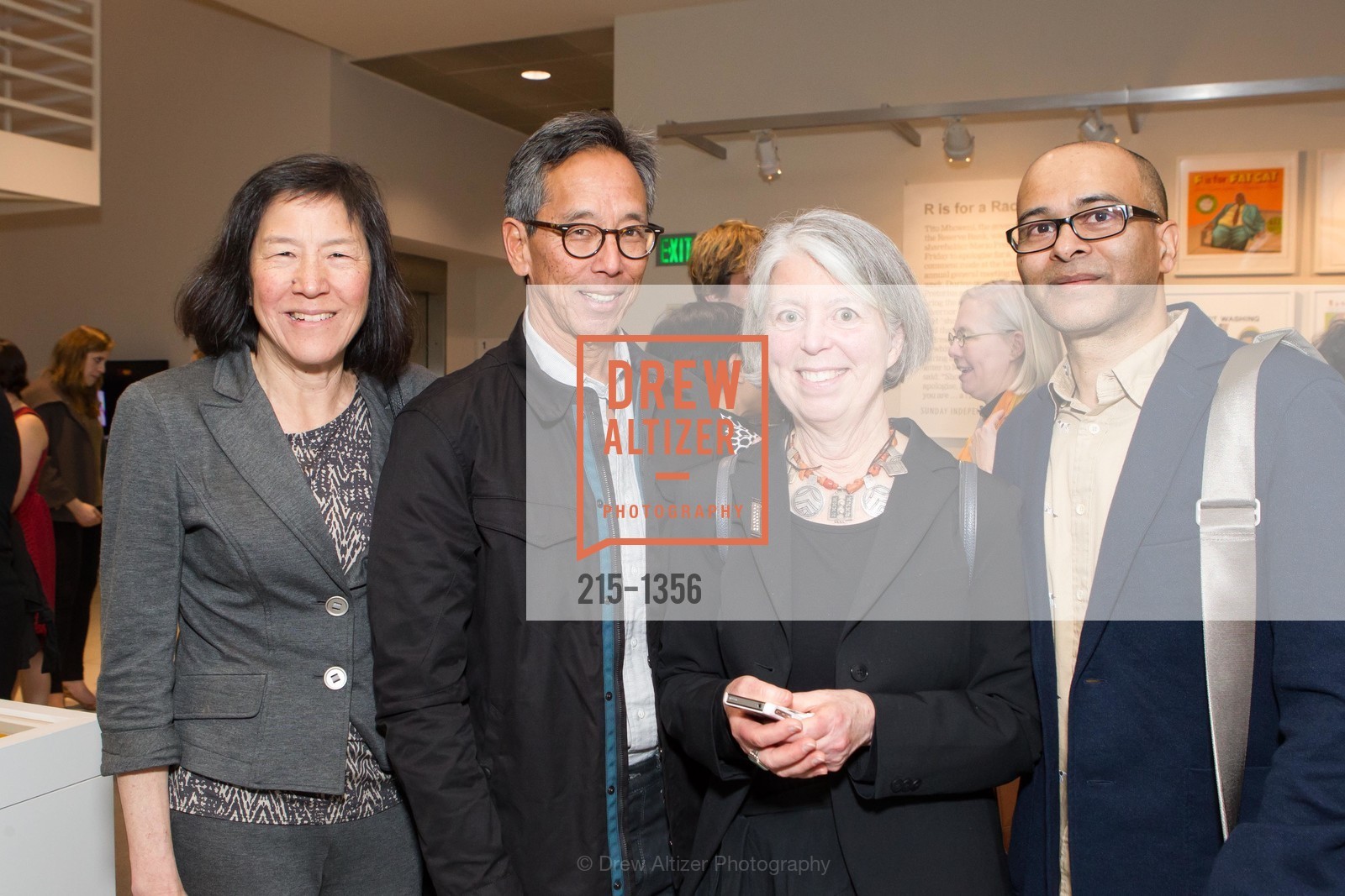 Robin Wu, Reagan Louie, Sandra Phillips, Allan DeSouza, SFMOMA and YBCA Celebrate Opening of Public Intimacy, Yerba Buena Center for the Arts. 701 Mission Street, Photo #215-1356 Robin Wu, Reagan Louie, Sandra Phillips, Allan DeSouza, Photo #215-1356