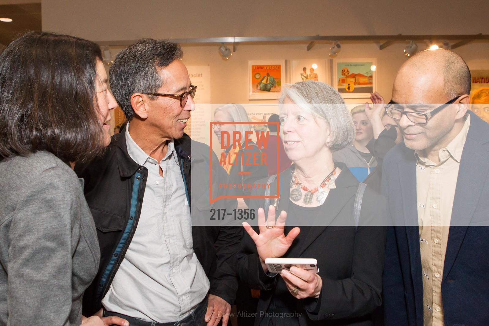 Robin Wu, Reagan Louie, Sandra Phillips, Allan DeSouza, SFMOMA and YBCA Celebrate Opening of Public Intimacy, Yerba Buena Center for the Arts. 701 Mission Street, Photo #217-1356 Robin Wu, Reagan Louie, Sandra Phillips, Allan DeSouza, Photo #217-1356