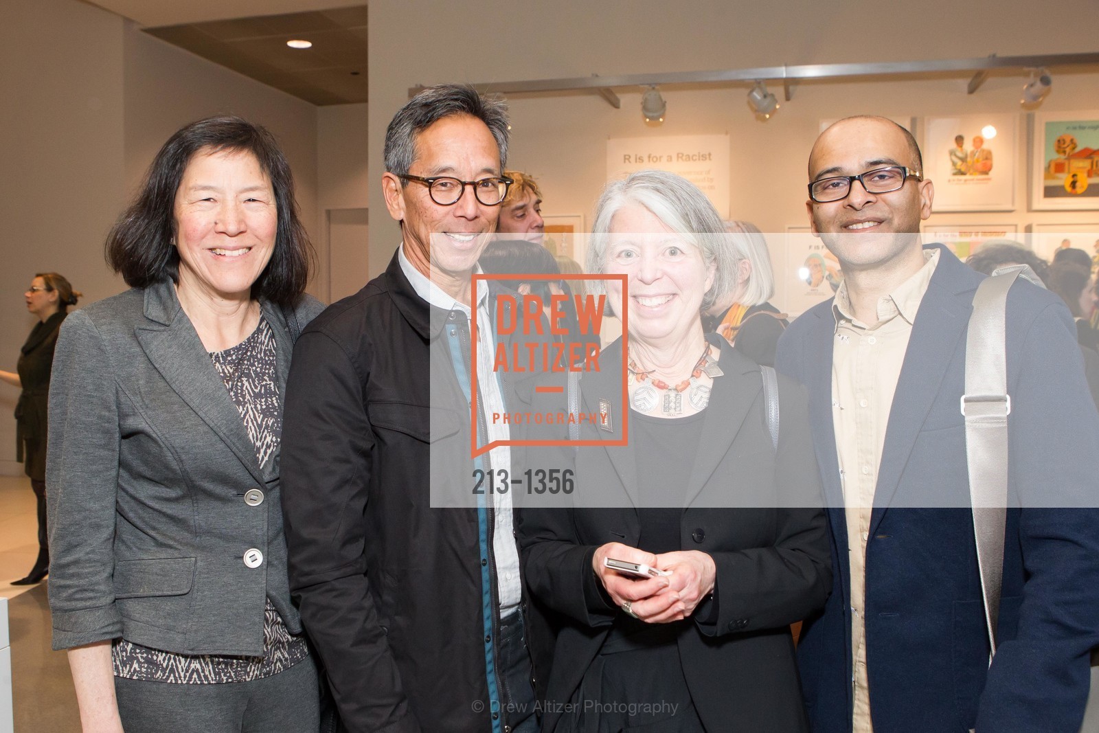 Robin Wu, Reagan Louie, Sandra Phillips, Allan DeSouza, SFMOMA and YBCA Celebrate Opening of Public Intimacy, Yerba Buena Center for the Arts. 701 Mission Street, Photo #213-1356 Robin Wu, Reagan Louie, Sandra Phillips, Allan DeSouza, Photo #213-1356