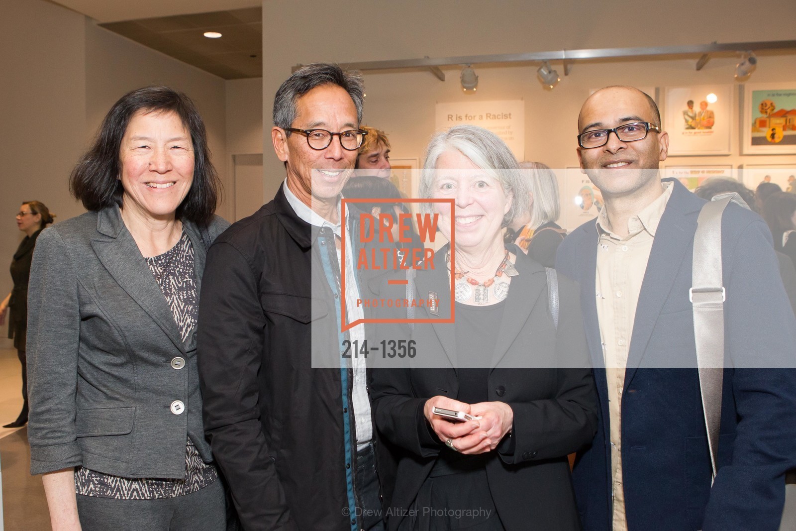 Robin Wu, Reagan Louie, Sandra Phillips, Allan DeSouza, SFMOMA and YBCA Celebrate Opening of Public Intimacy, Yerba Buena Center for the Arts. 701 Mission Street, Photo #214-1356 Robin Wu, Reagan Louie, Sandra Phillips, Allan DeSouza, Photo #214-1356