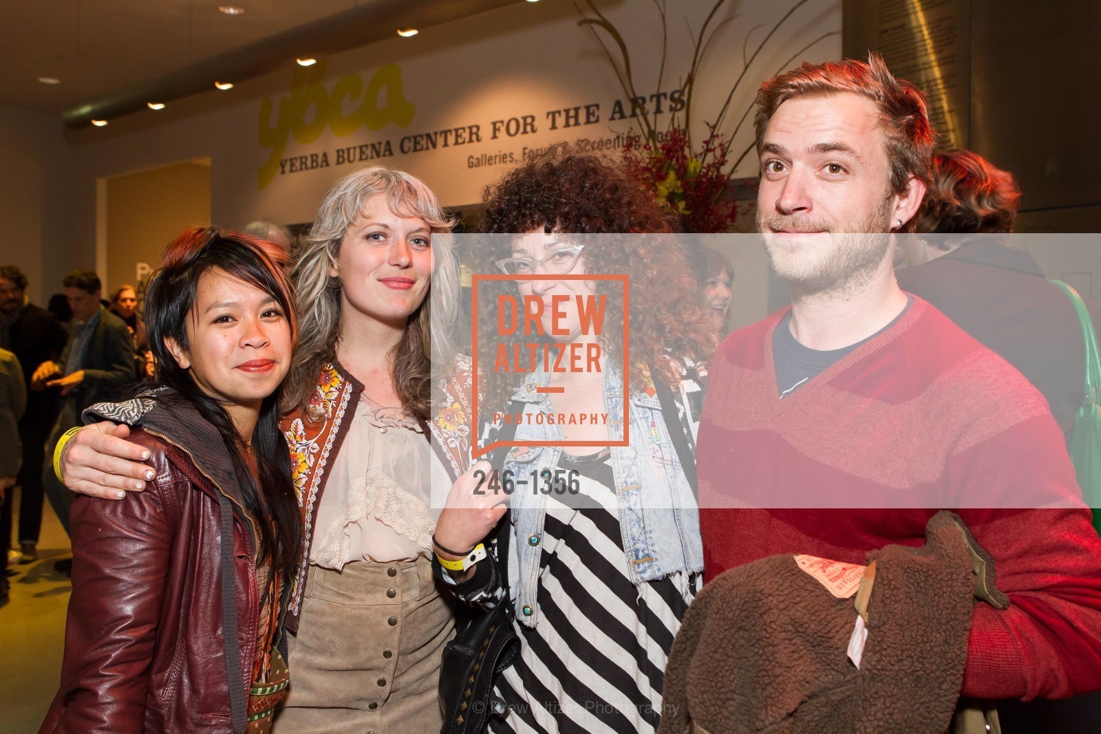 Serena Tinio, Jesse Wilson, Hailey Gaiser, Sweetpee Jenkins, SFMOMA and YBCA Celebrate Opening of Public Intimacy, Yerba Buena Center for the Arts. 701 Mission Street, Photo #246-1356 Serena Tinio, Jesse Wilson, Hailey Gaiser, Sweetpee Jenkins, Photo #246-1356