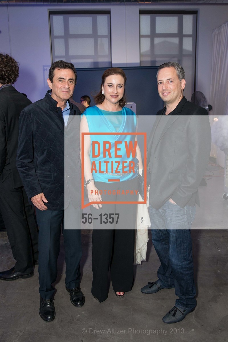 Neal Benezra, Dolly Chammas, David Sacks, SFMOMA Bay Area Treasure Launch Party, Yammer Headquarters. 1355 Market St, September 20th, 2013, Photo #56-1357 Neal Benezra, Dolly Chammas, David Sacks, Photo #56-1357