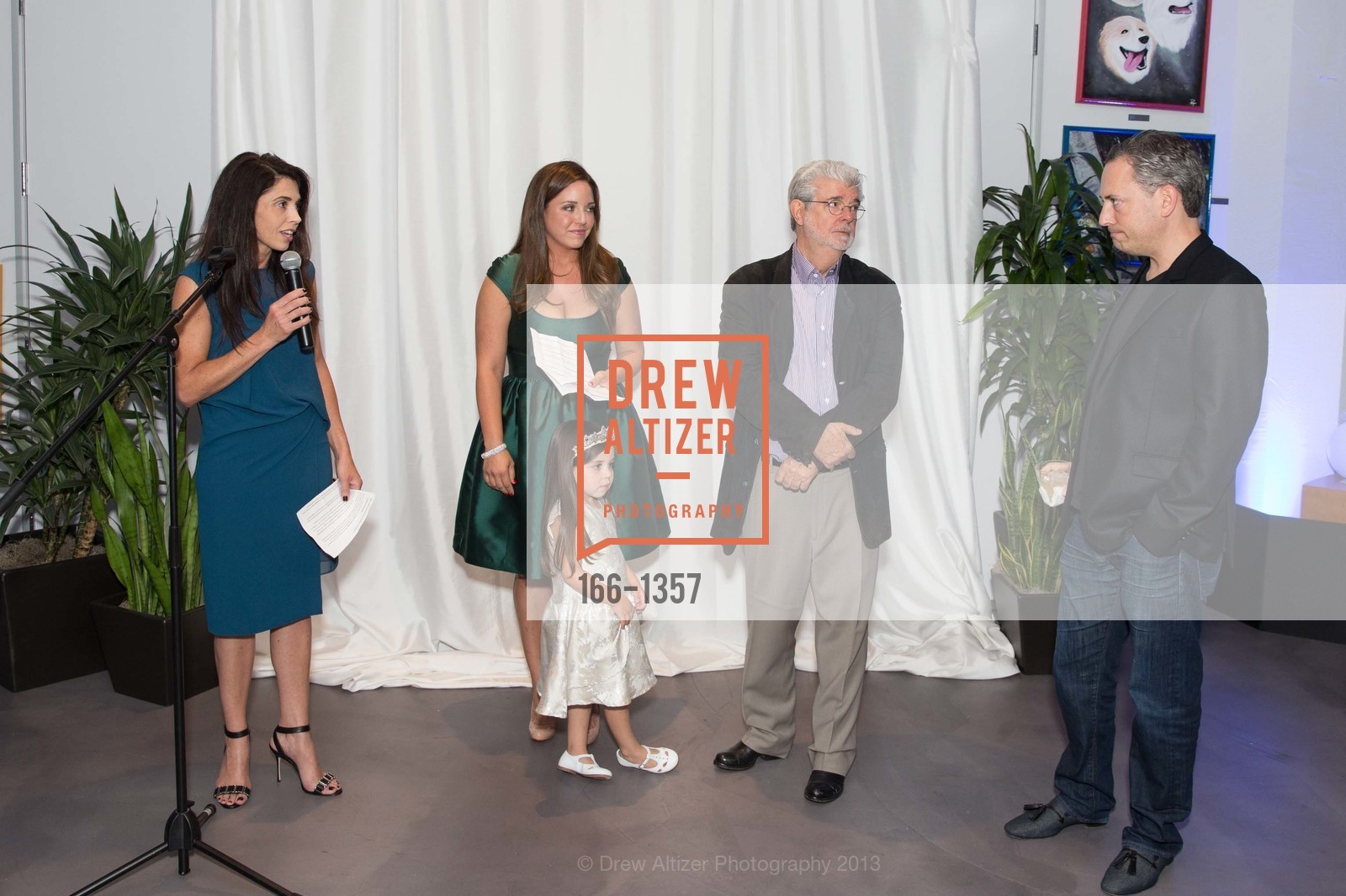 Candace Cavanaugh, Jacqueline Sacks, George Lucas, David Sacks, SFMOMA Bay Area Treasure Launch Party, Yammer Headquarters. 1355 Market St, September 20th, 2013, Photo #166-1357 Candace Cavanaugh, Jacqueline Sacks, George Lucas, David Sacks, Photo #166-1357