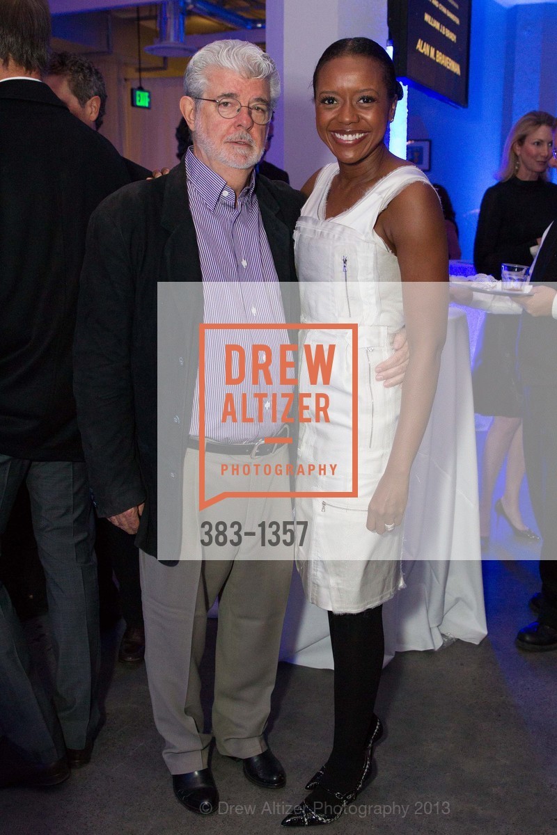 George Lucas, Mellody Hobson, SFMOMA Bay Area Treasure Launch Party, Yammer Headquarters. 1355 Market St, September 20th, 2013, Photo #383-1357 George Lucas, Mellody Hobson, Photo #383-1357