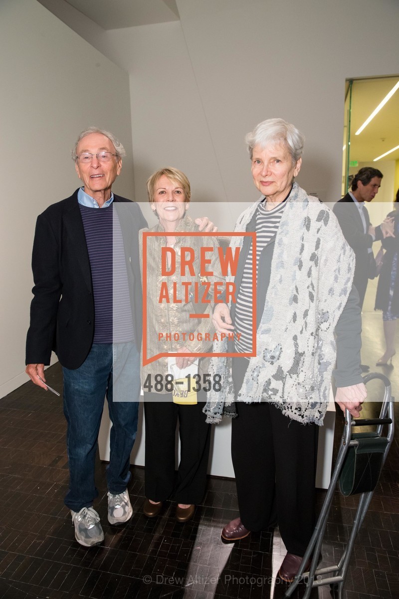 Norman Scheiner, Valerie Hone, Shira Barnett, SFMOMA Beyond Belief Opening Reception, Contemporary Jewish Museum. San Francisco, California, June 26th, 2013, Photo #488-1358 Norman Scheiner, Valerie Hone, Shira Barnett, Photo #488-1358