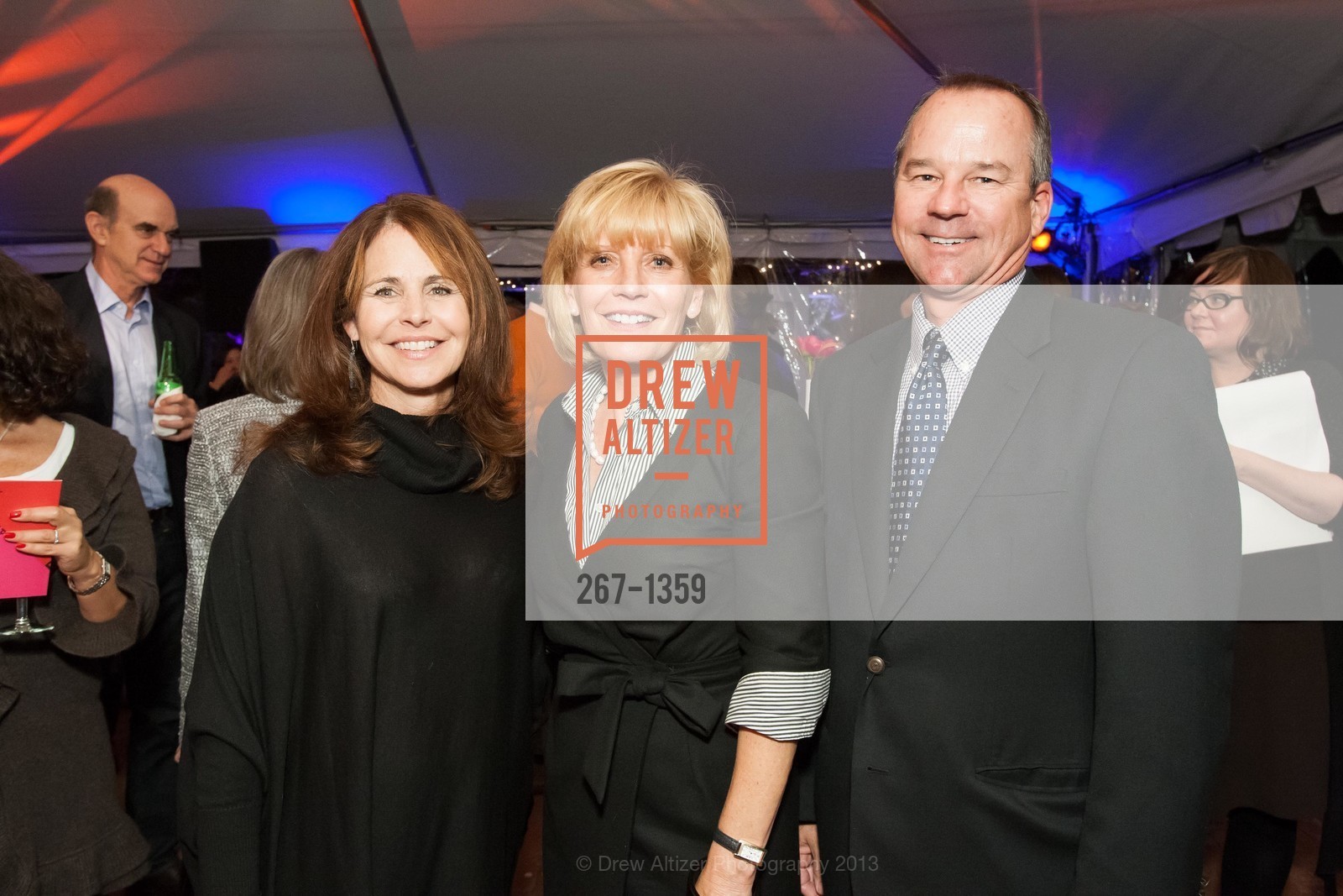 Sylvia Seufferlein, Nancy Dunaway, James Walgren, SFMOMA Opening Reception for Project Los Altos, Los Altos History Musem. Los Altos, California, November 6th, 2013, Photo #267-1359 Sylvia Seufferlein, Nancy Dunaway, James Walgren, Photo #267-1359
