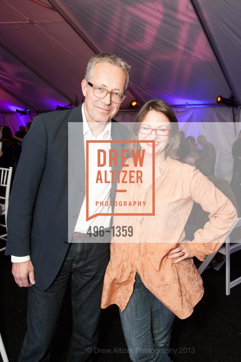 Rudolf Frieling, Sybille Weber, SFMOMA Opening Reception for Project Los Altos, Los Altos History Musem. Los Altos, California, November 6th, 2013, Photo #496-1359 Rudolf Frieling, Sybille Weber, Photo #496-1359