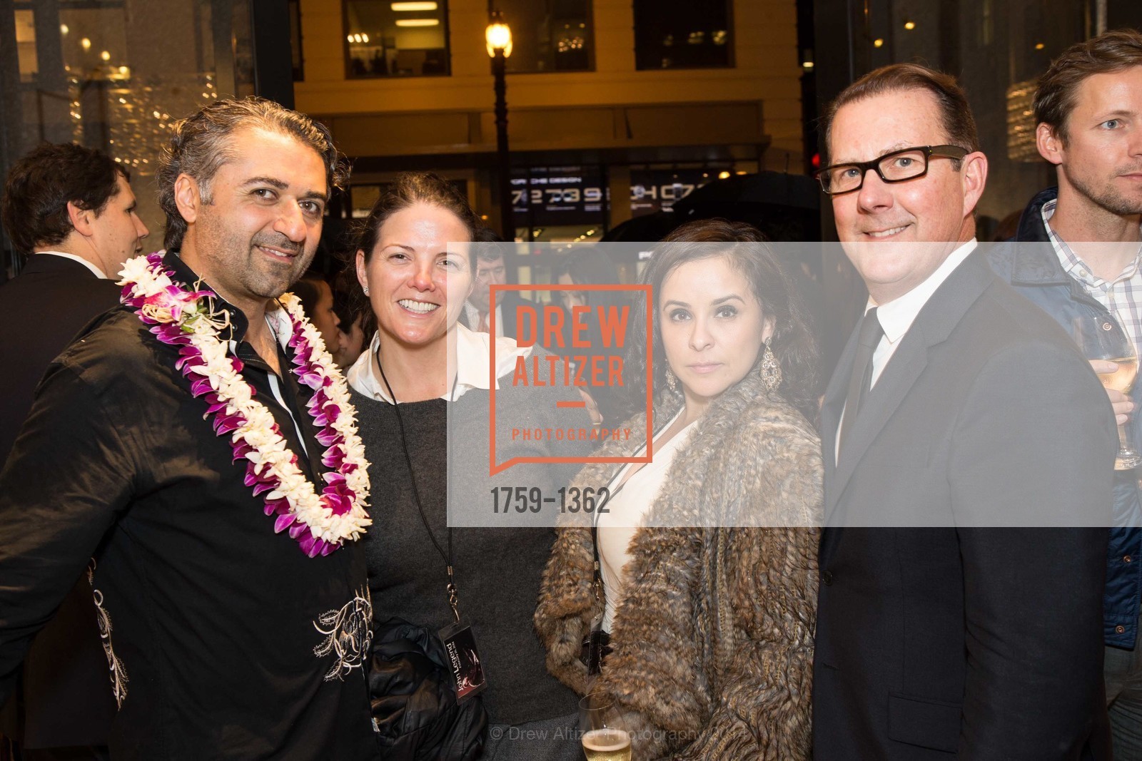 Hooman Khalili, Kelly Nelson, Heather Sarni, Ross Hunter, VALENTINO SF Opening To Honor SFMOMA Modern Ball Committee, Valentino Store Union Square. 105 Market St, February 26th, 2014, Photo #1759-1362 Hooman Khalili, Kelly Nelson, Heather Sarni, Ross Hunter, Photo #1759-1362